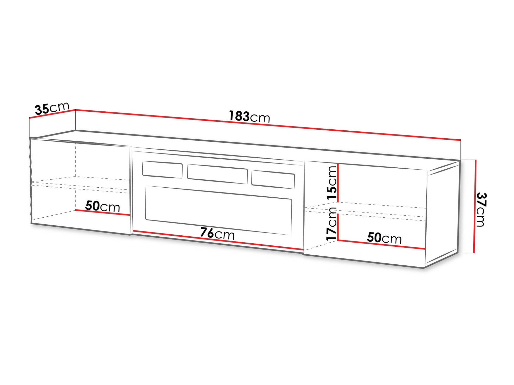 TV-meubel Charlotte 206 (Wit)