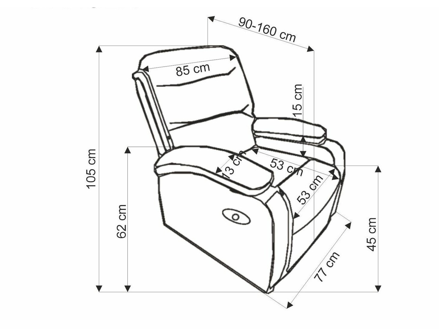 Relaxfauteuil Houston Terra (Beige)