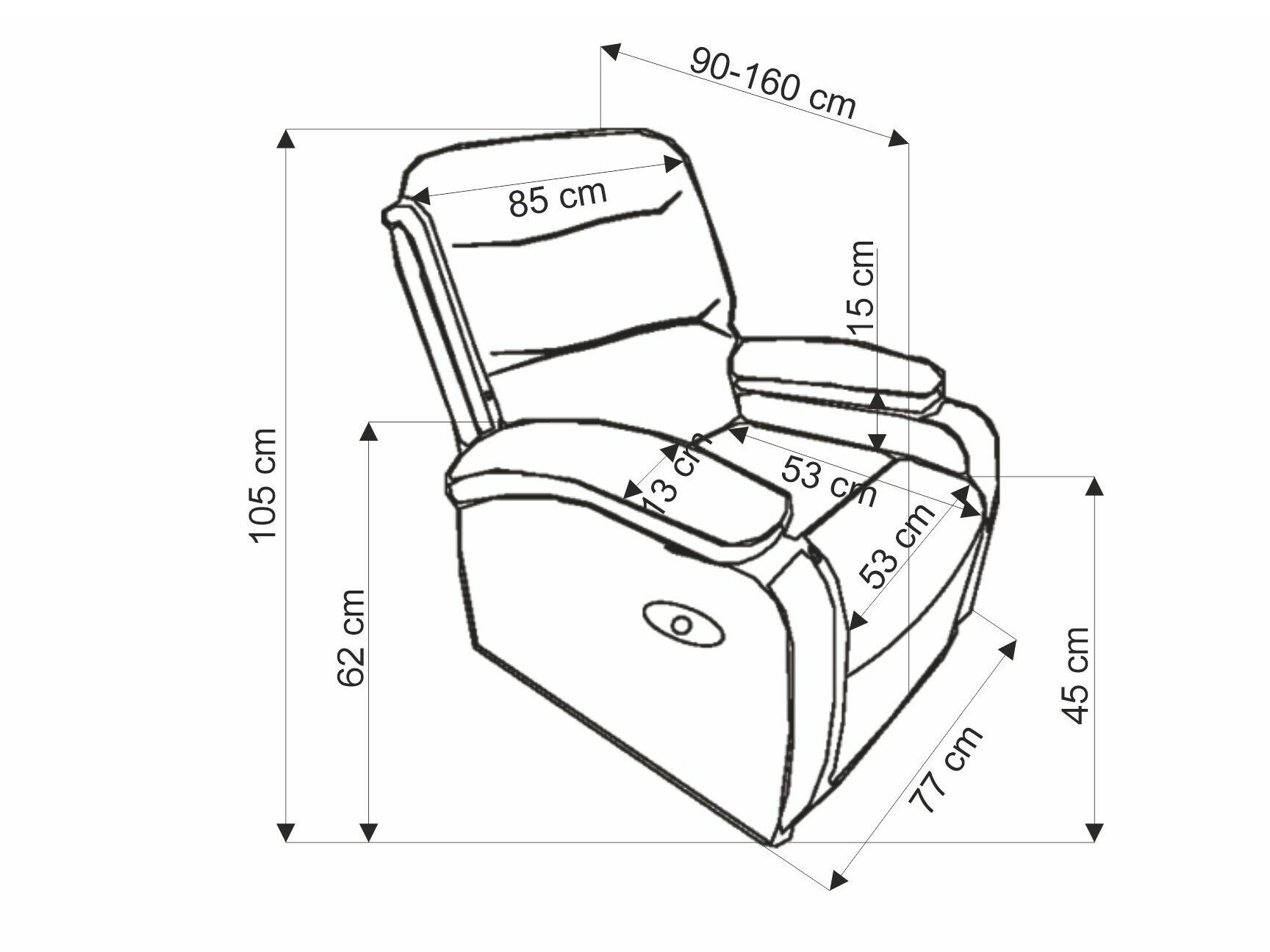 Relaxfauteuil Houston Terra (Groen)