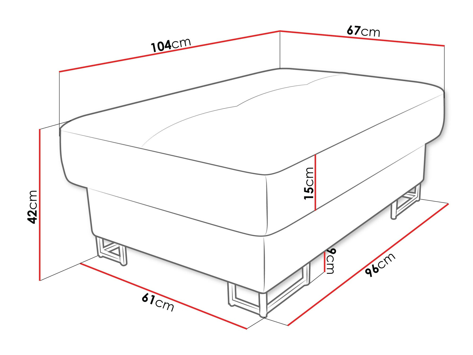 Gestoffeerde hocker Comfivo 238 (Manila 26)