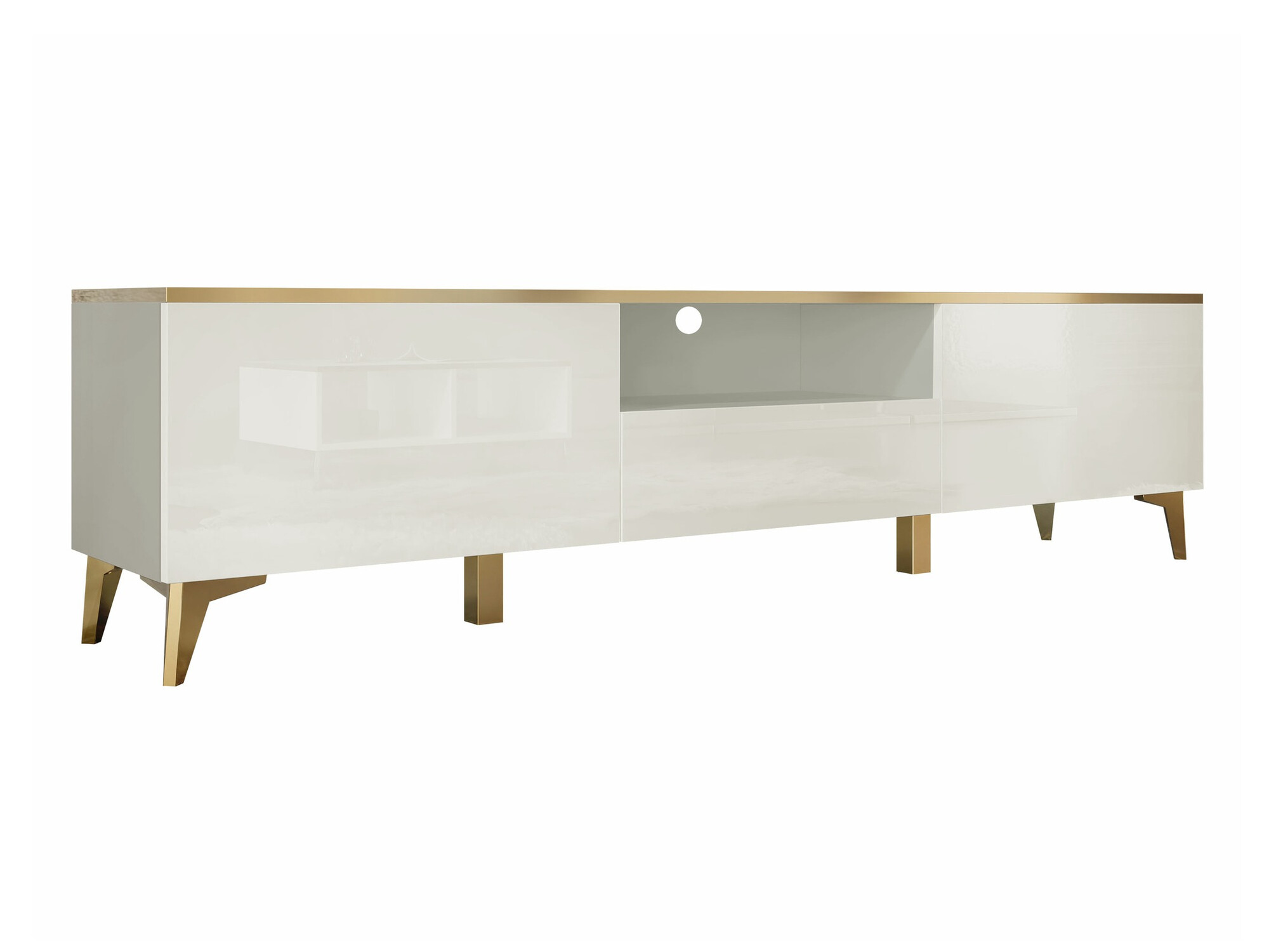 TV-meubel Comfivo 490 (Beige + Glans beige)