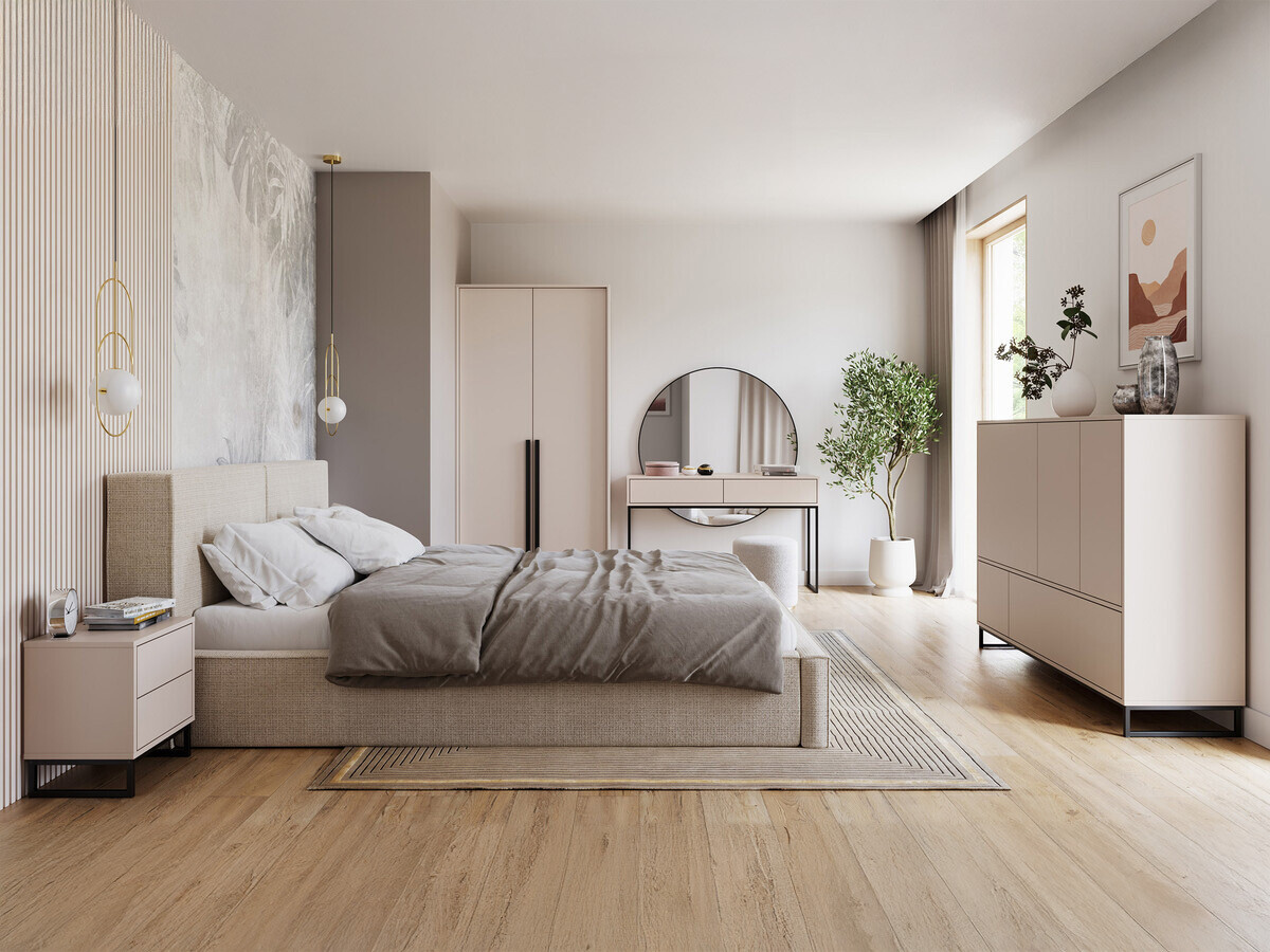 Kledingkast Calcalo 100 (Beige)