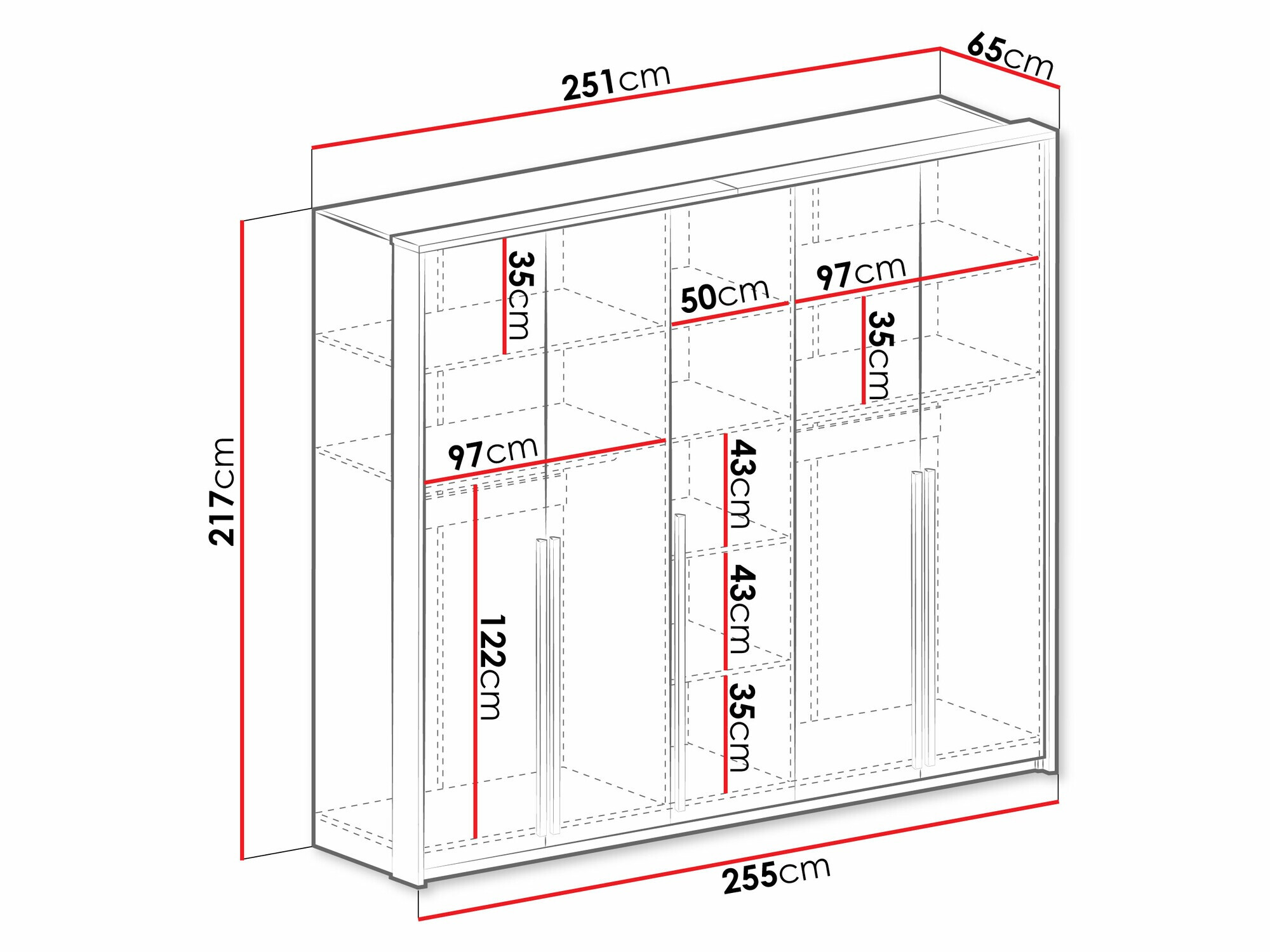 Kledingkast Calcalo 102 (Beige)