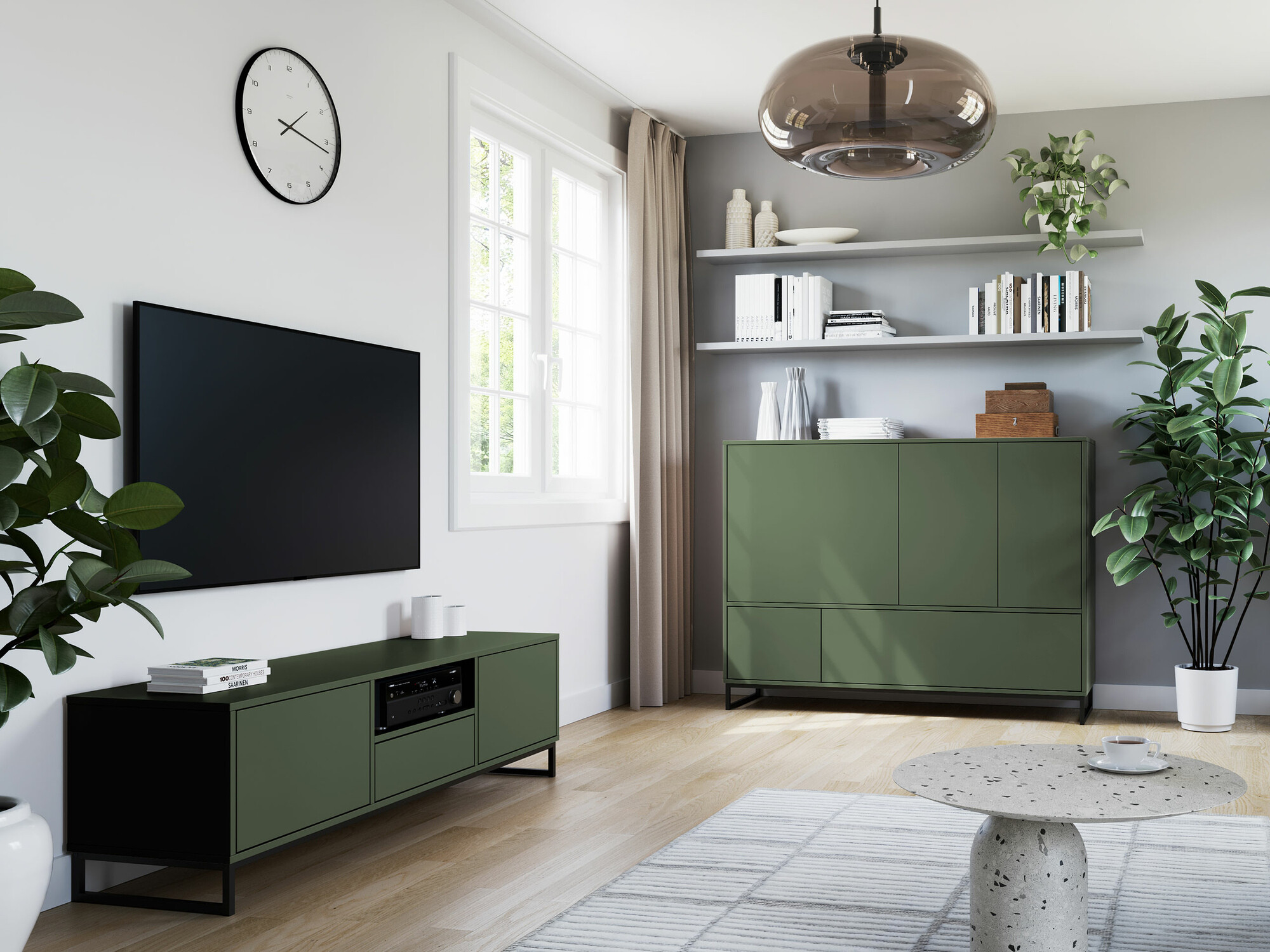 TV-meubel Calcalo 105 (Groen)