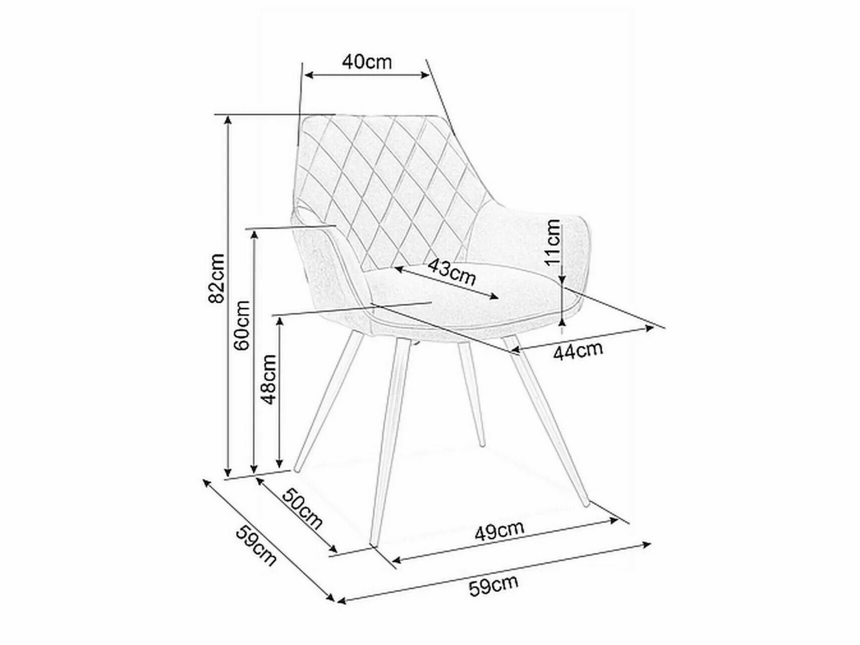 Stoel Detroit 566 (Zwart)