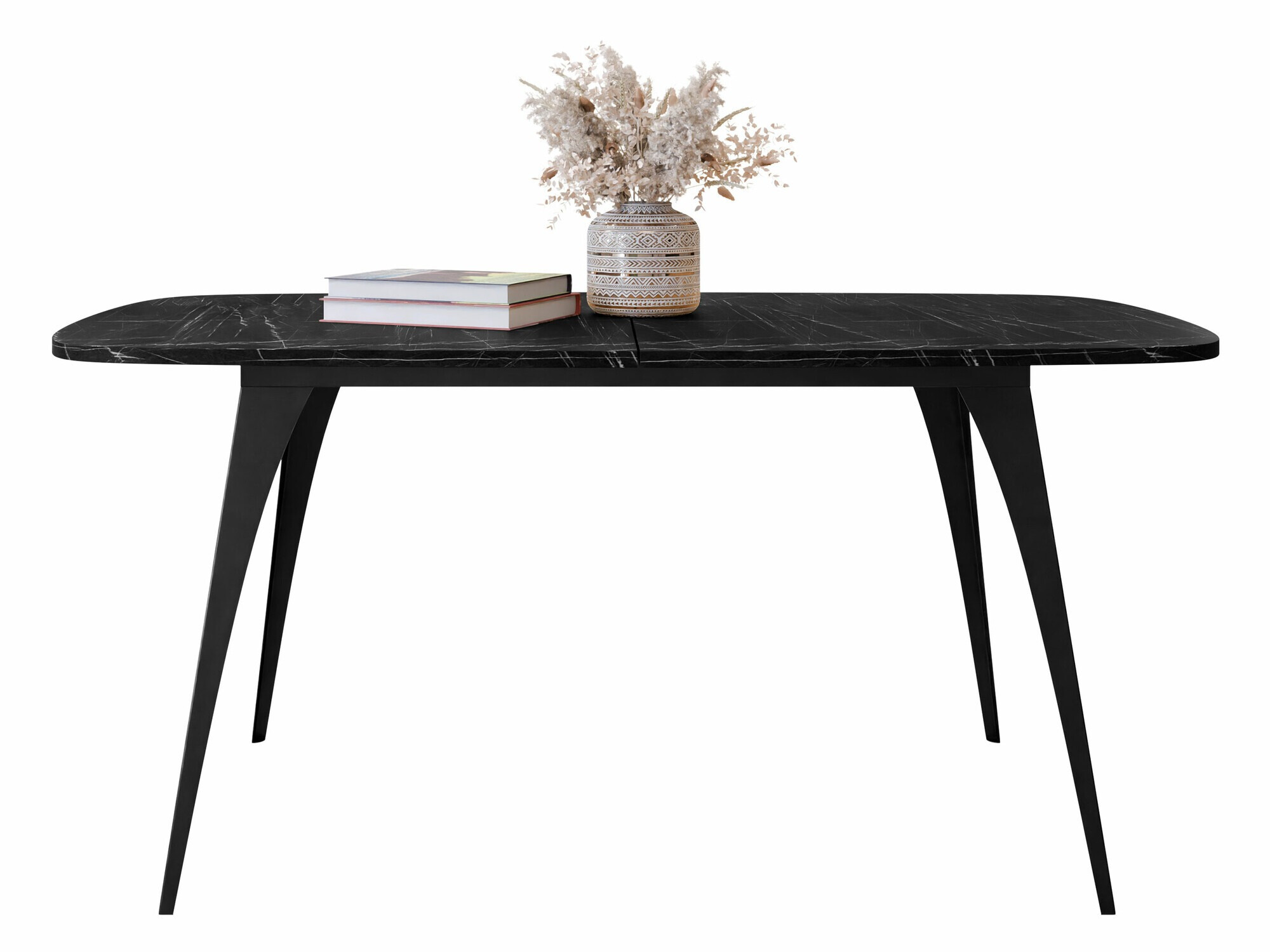 Tafel Oswego 131 (Zwart marmer)