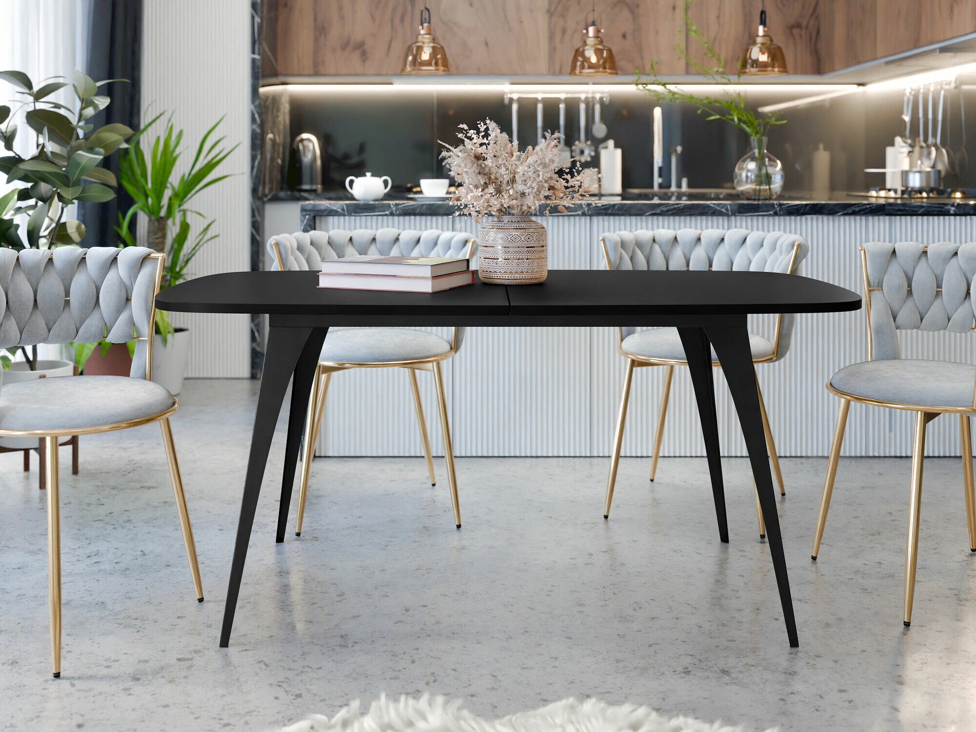 Tafel Oswego 131 (Zwart)