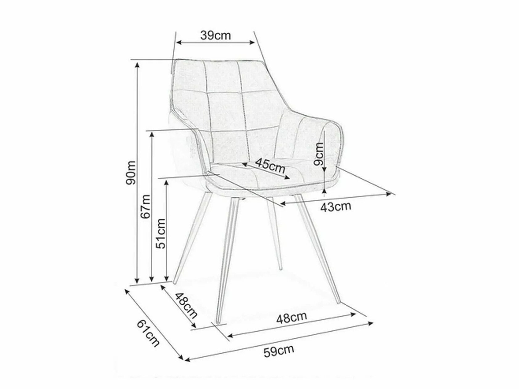 Stoel Detroit 567 (Turquoise)