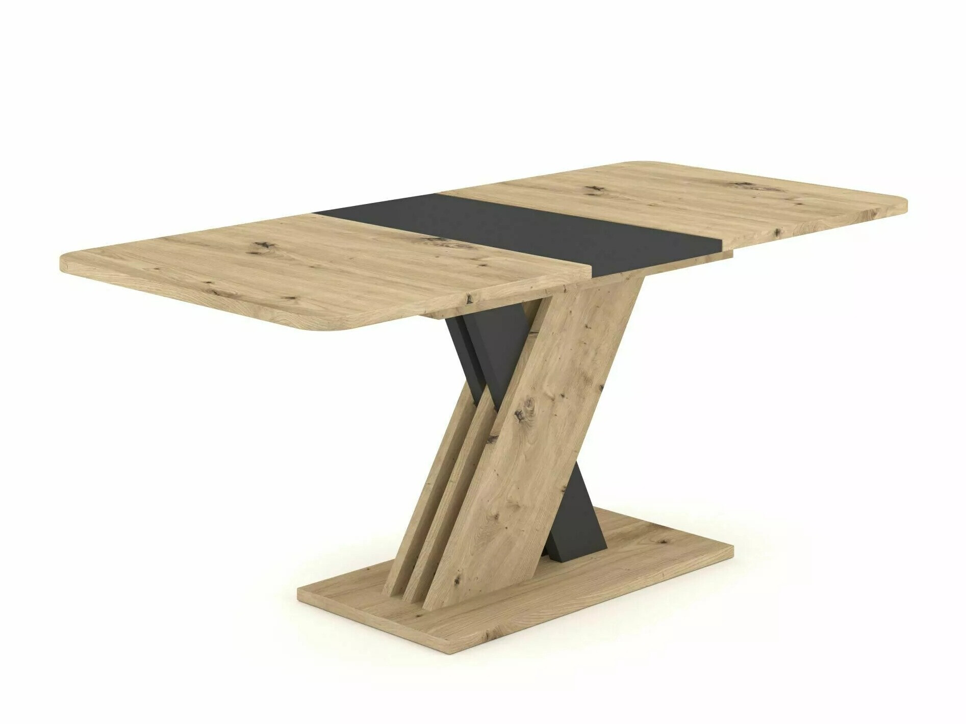 Tafel Detroit 568 (Artisan eiken + Antraciet)