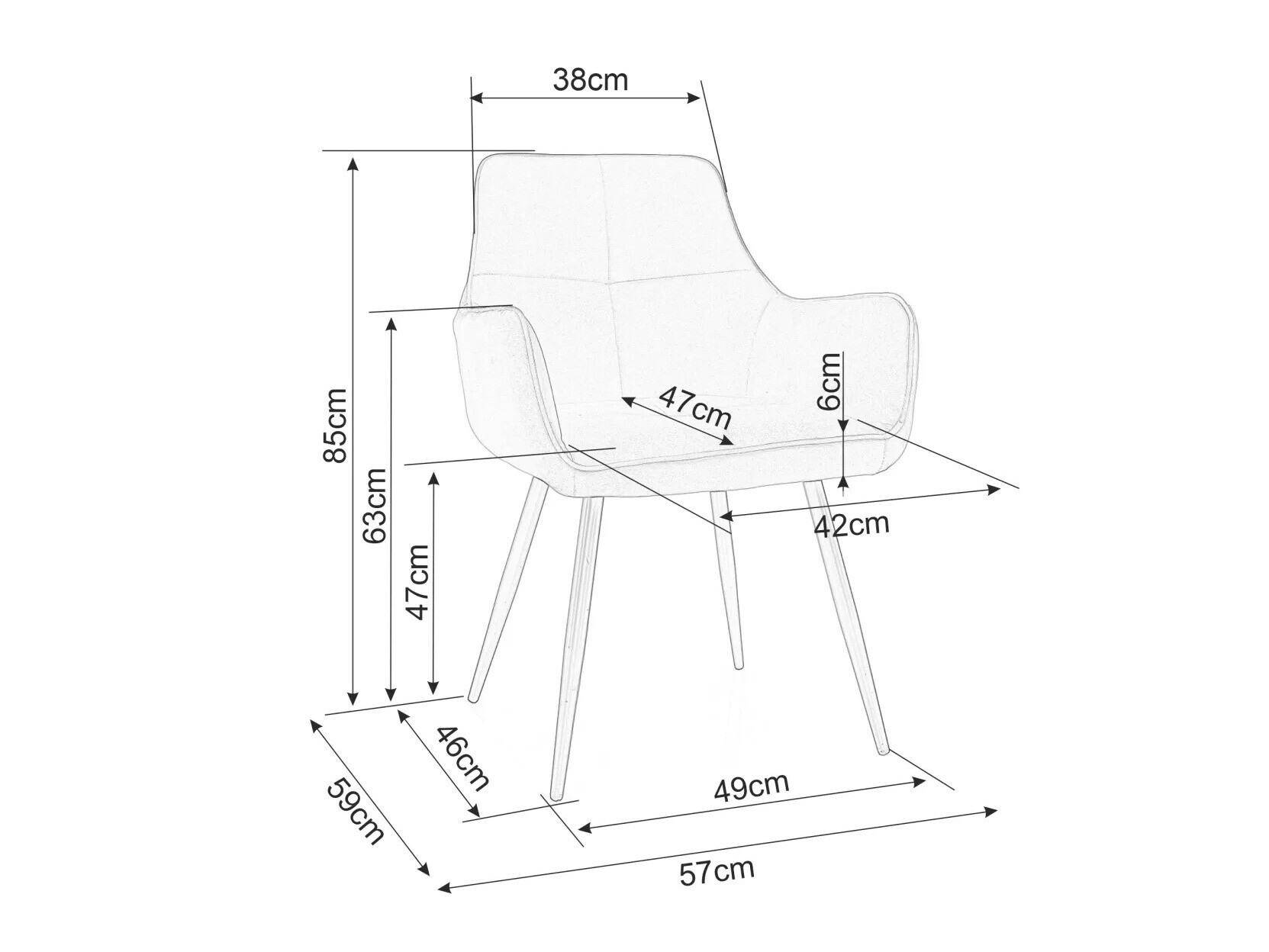 Stoel Detroit 578 (Beige)