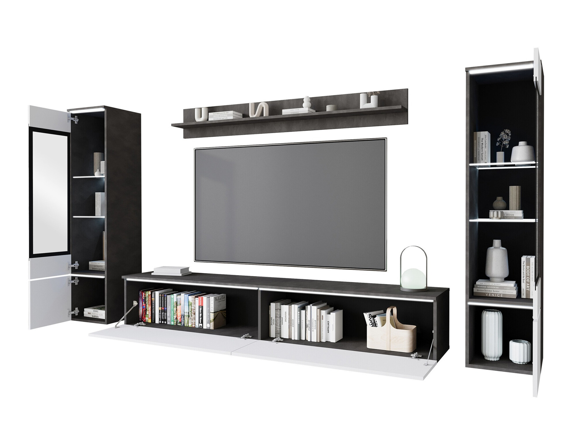 Woonkamerset Sarasota 126 (Zwart marmer)