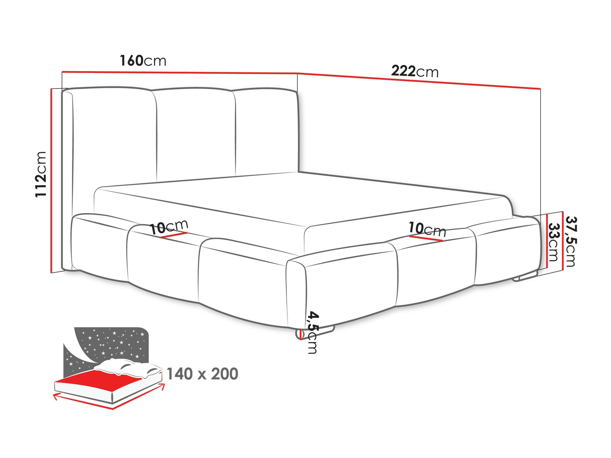 Bed Comfivo 383 (Kronos 07)