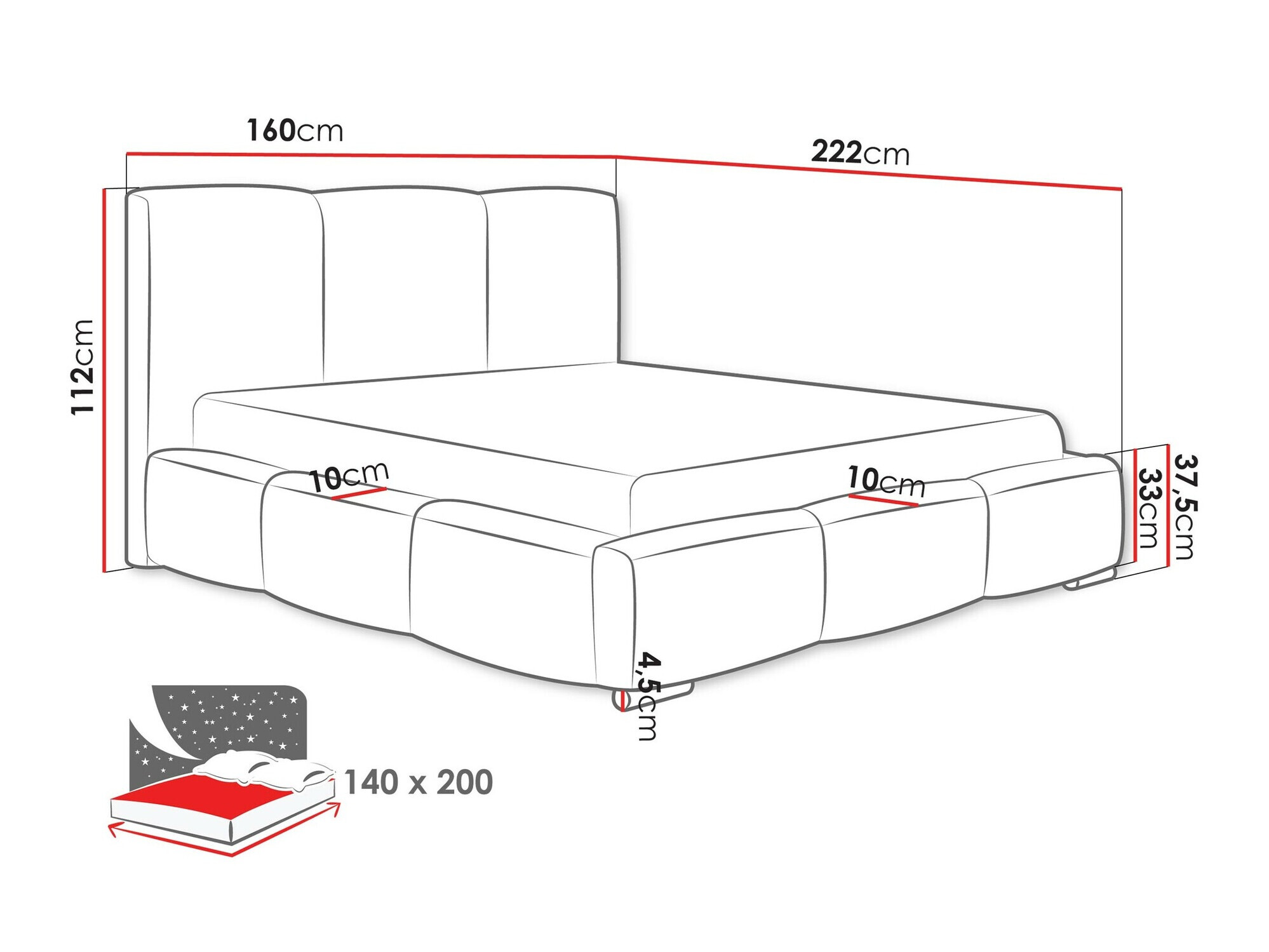 Bed Comfivo 383 (Kronos 46)