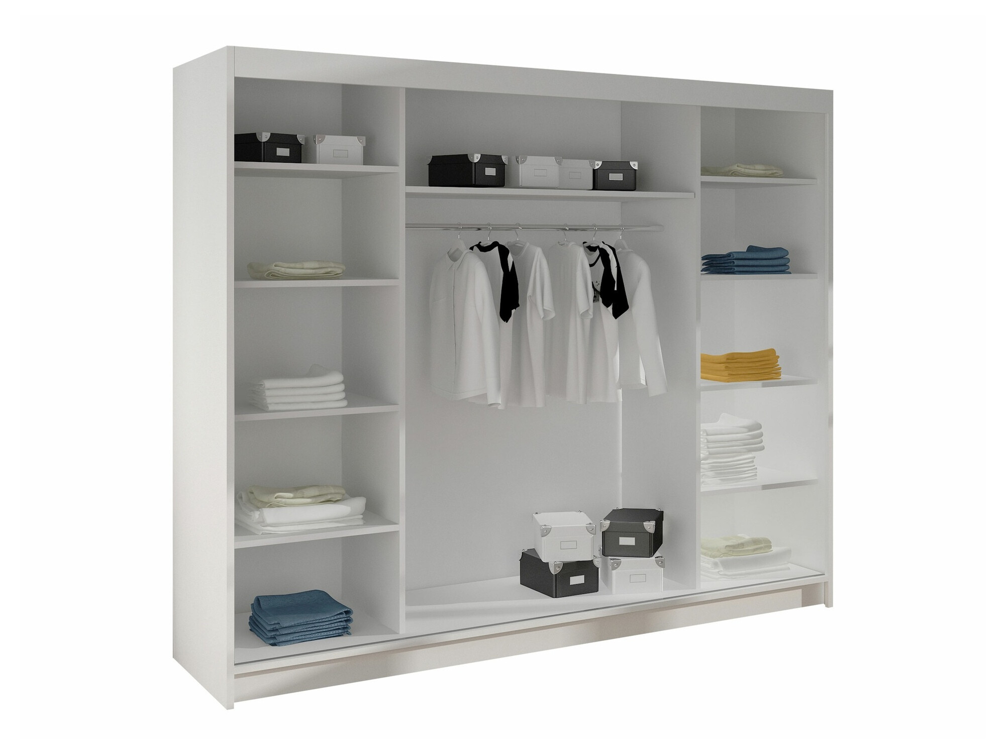 Kledingkast Closico Durion IV (Wit + Artisan eiken)
