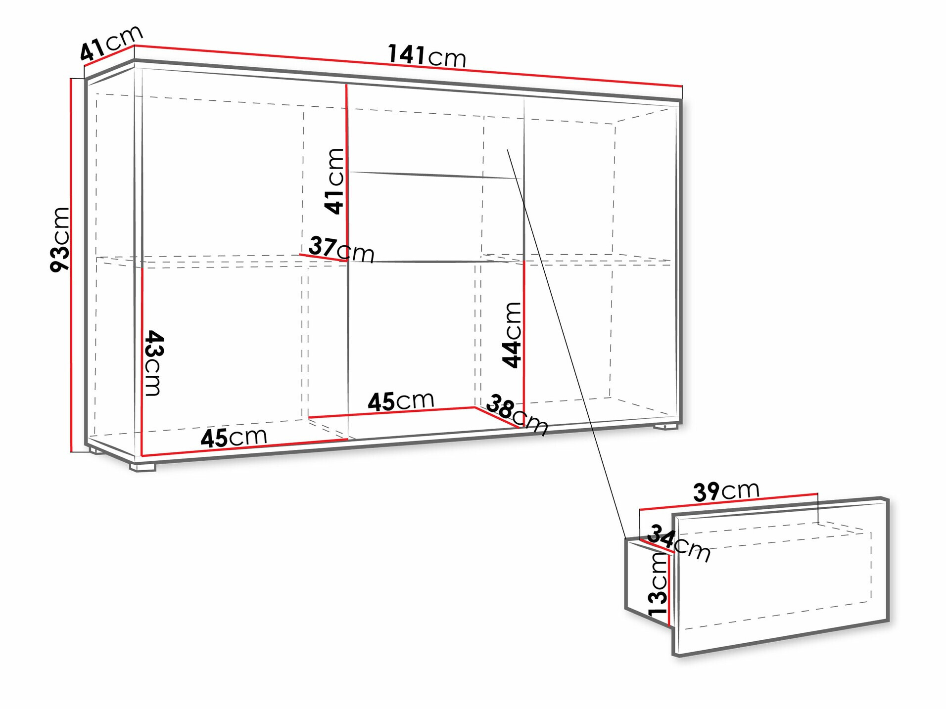 Ladekast Comfivo Fersoe 100 (Wit)
