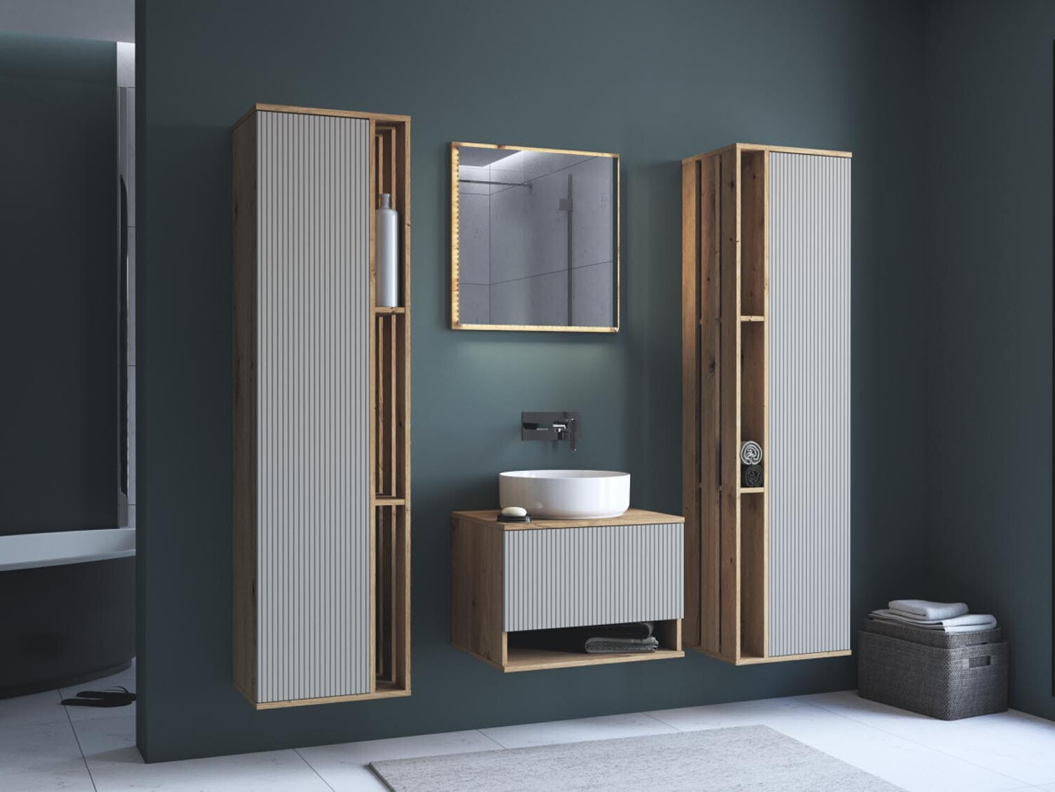 Hangend badkamermeubel voor wastafel Romleve 101