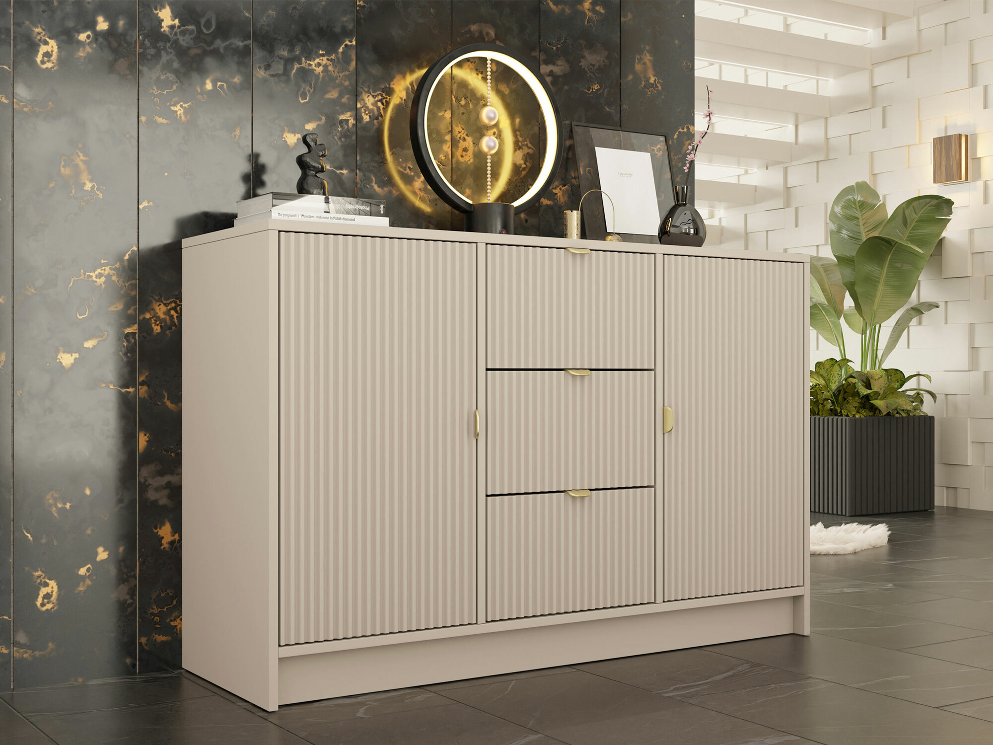 Ladekast Comfivo Papilio (Beige)