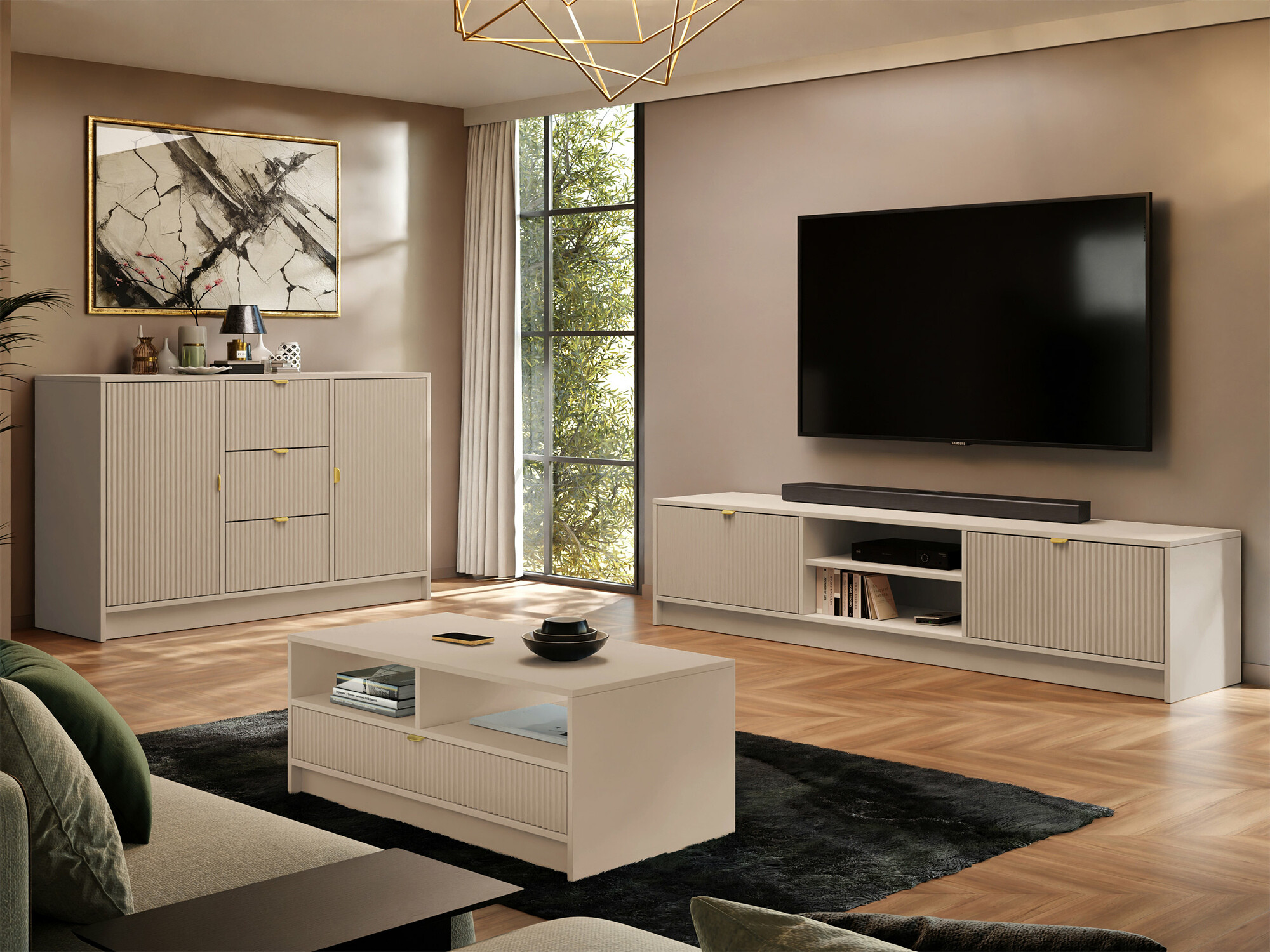 Ladekast Comfivo Papilio (Beige)