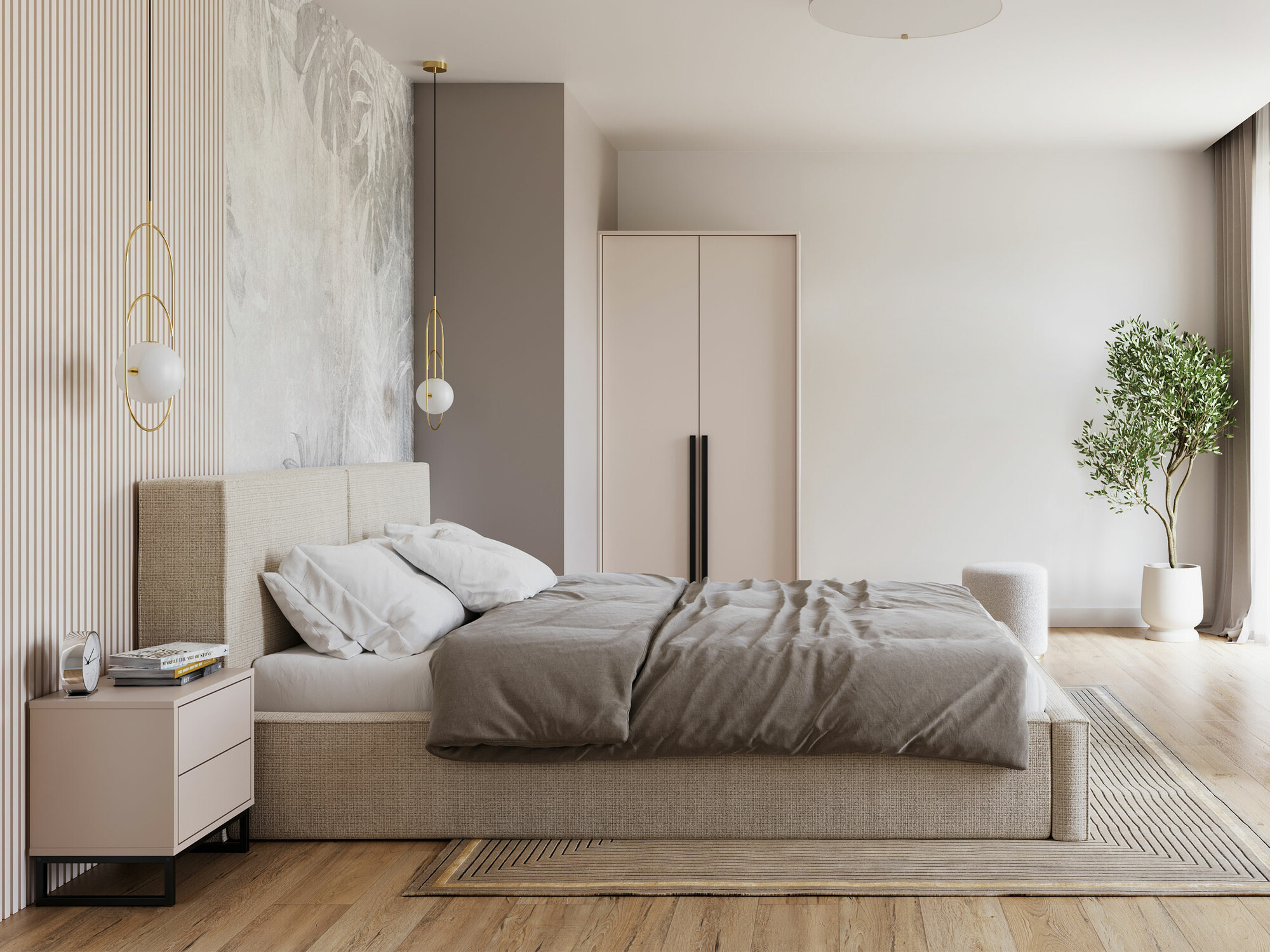 Slaapkamerset Calcalo 111 (Beige)