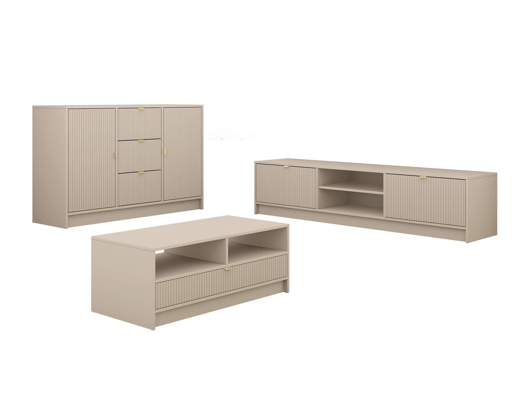 Woonkamerset Comfivo Papilio I (Beige)