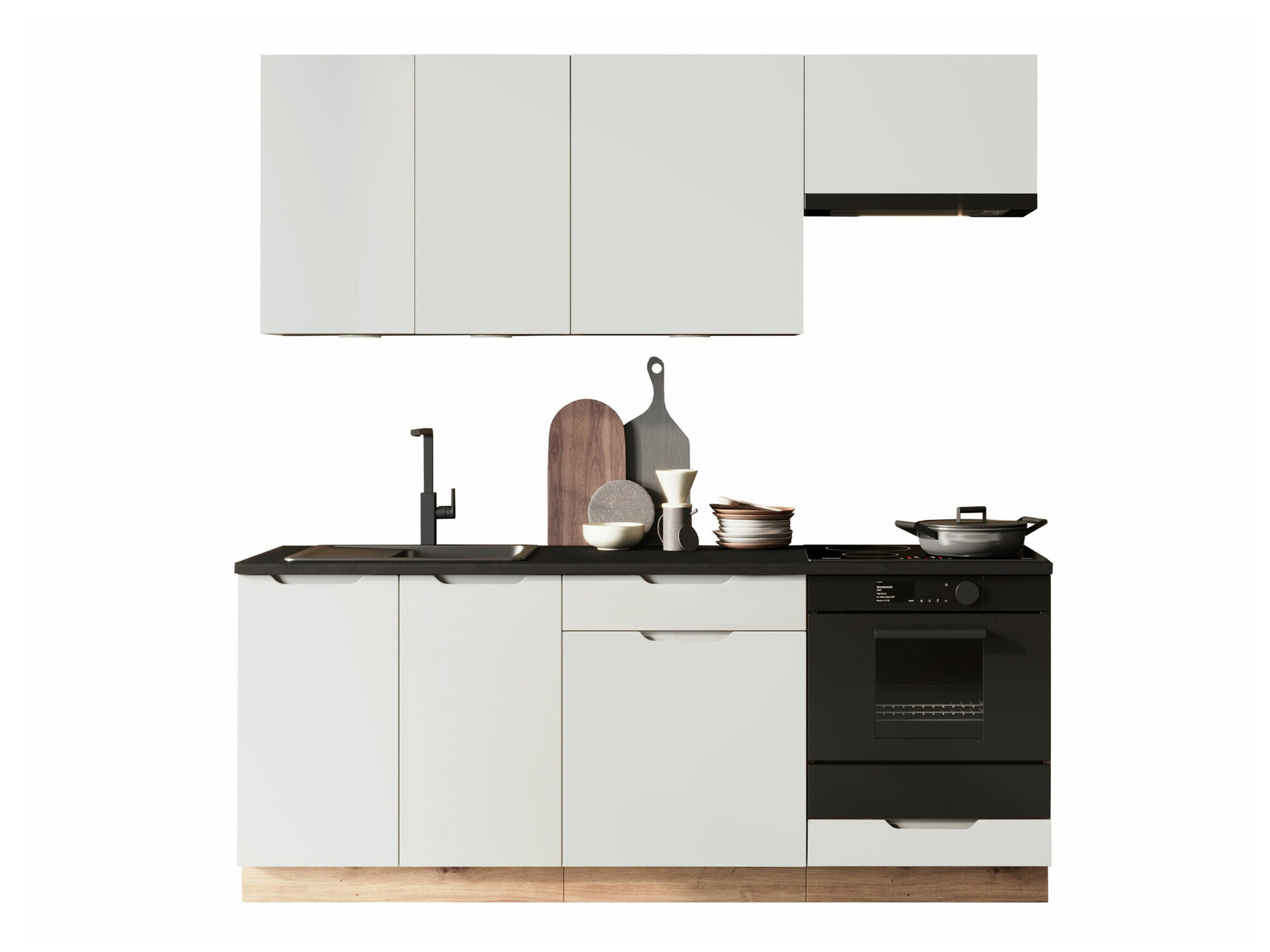 Keukenset Trenton 180 (Lichtgrijs + Artisan eiken)