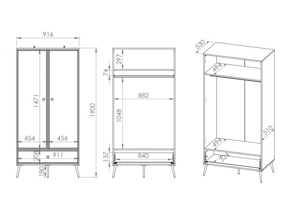 Kledingkast Elbrevi 100