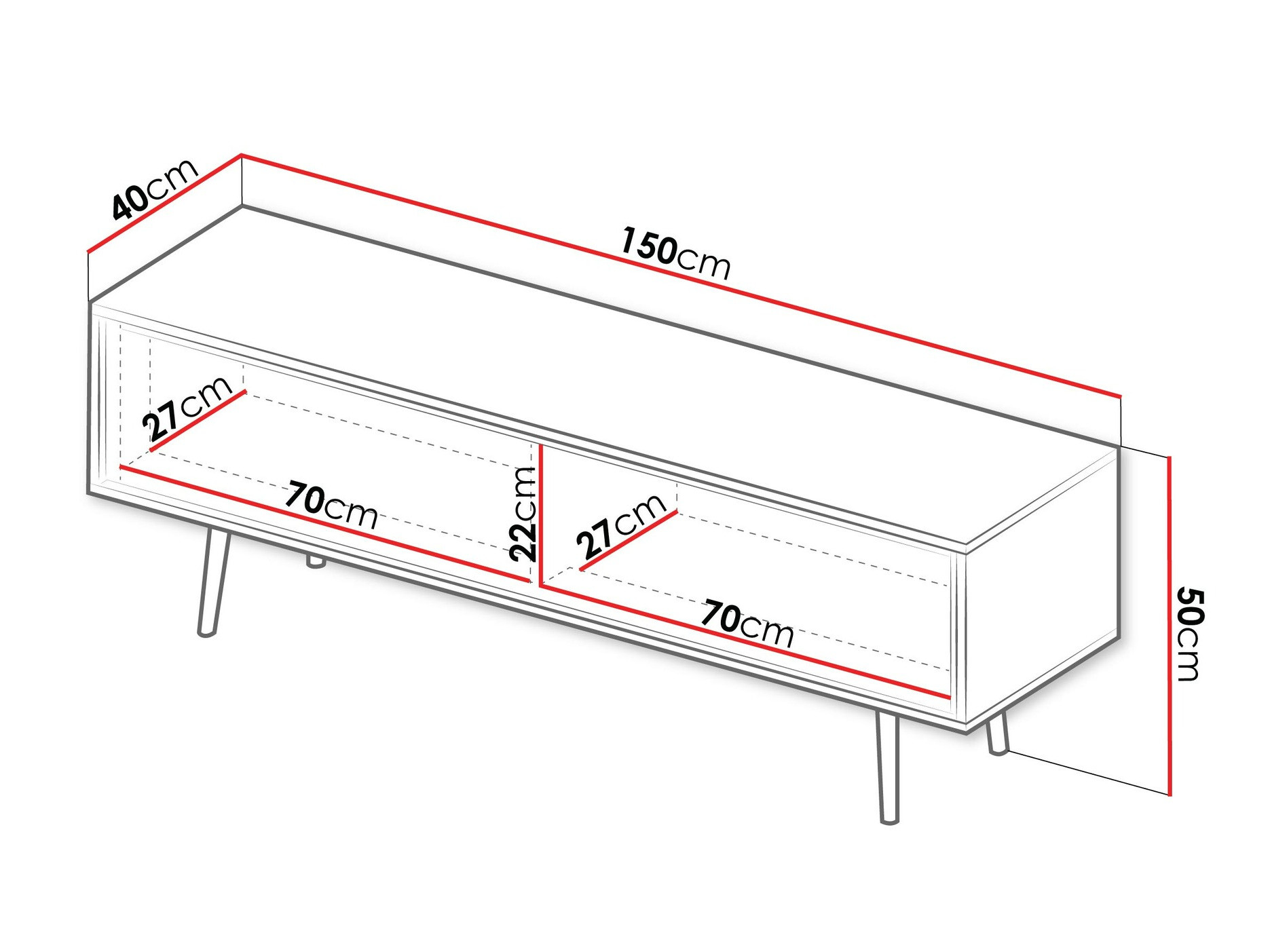 TV-meubel Providence 191 (Grafiet)