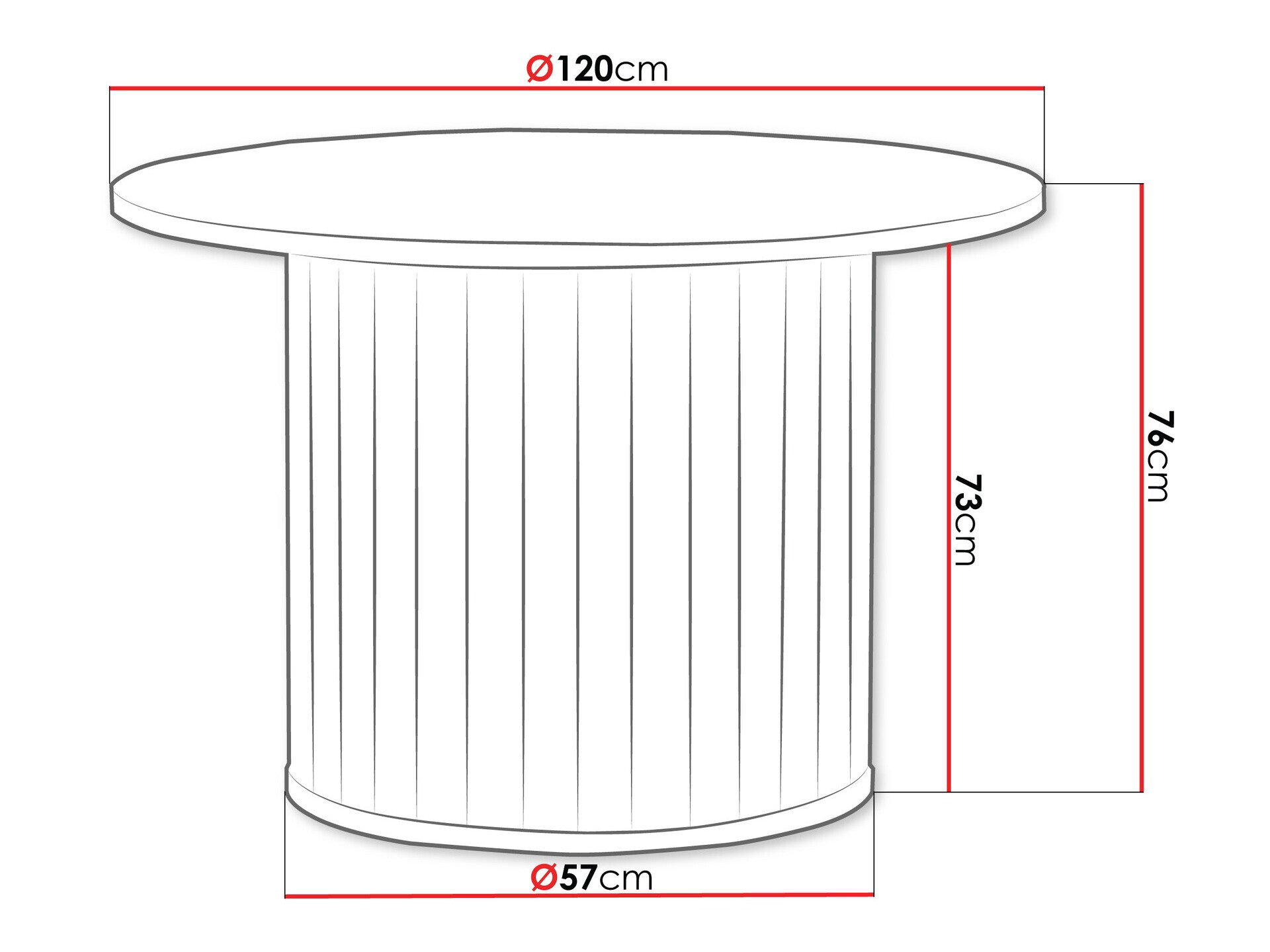 Tafel Novmono 107 (Zwart)