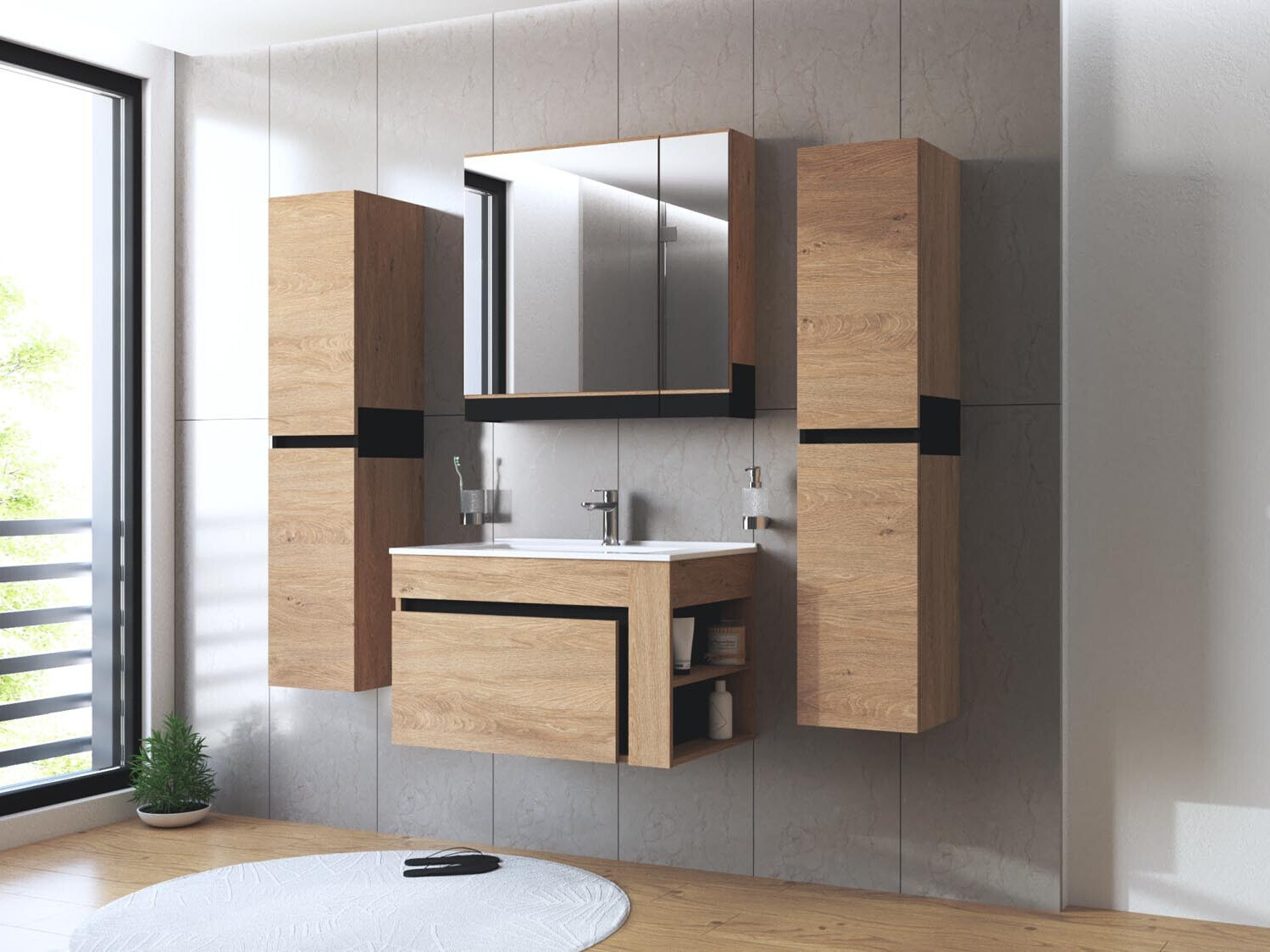 Wand badkamermeubel Fenetra 100