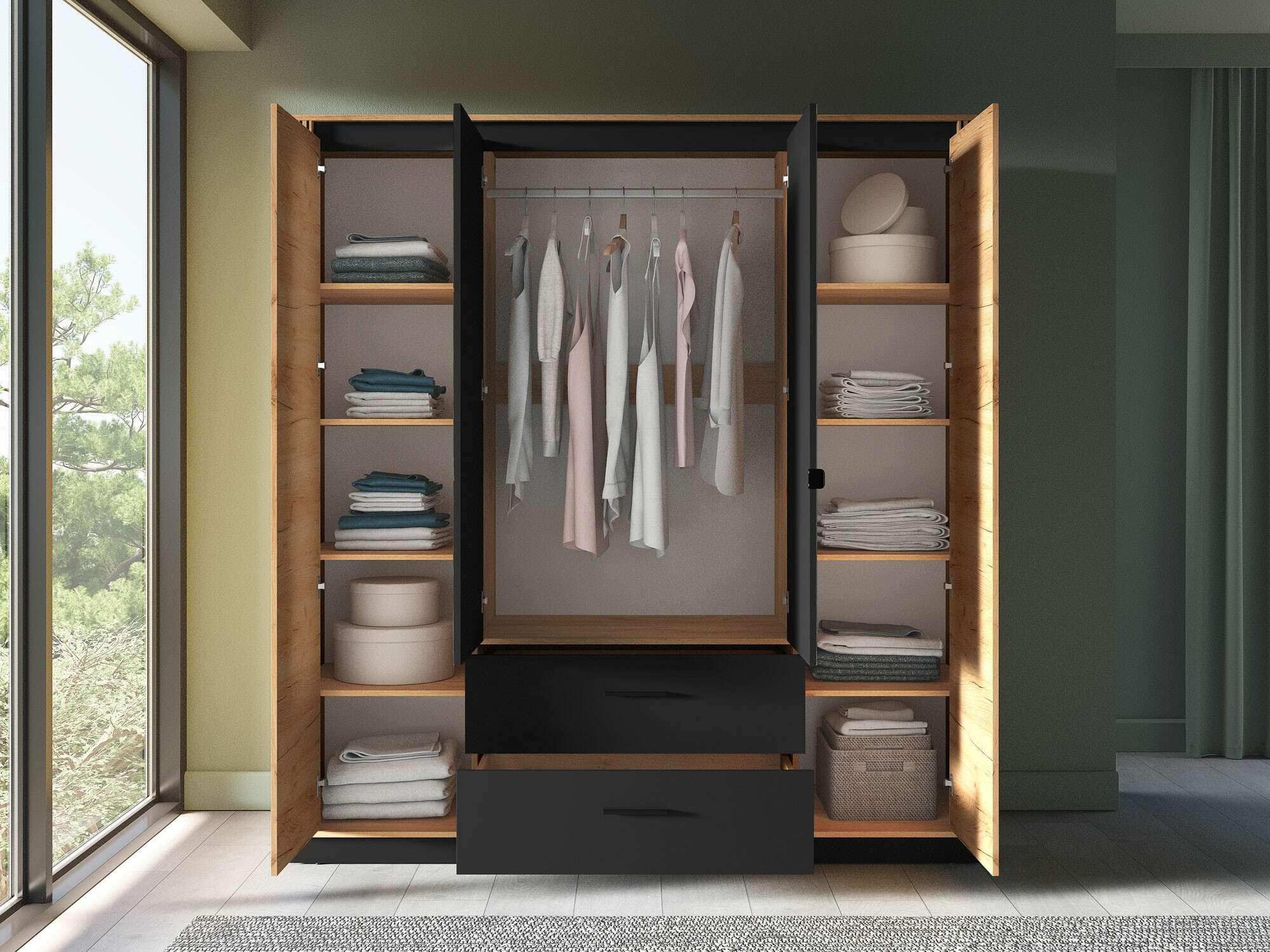 Kledingkast Livluo 100