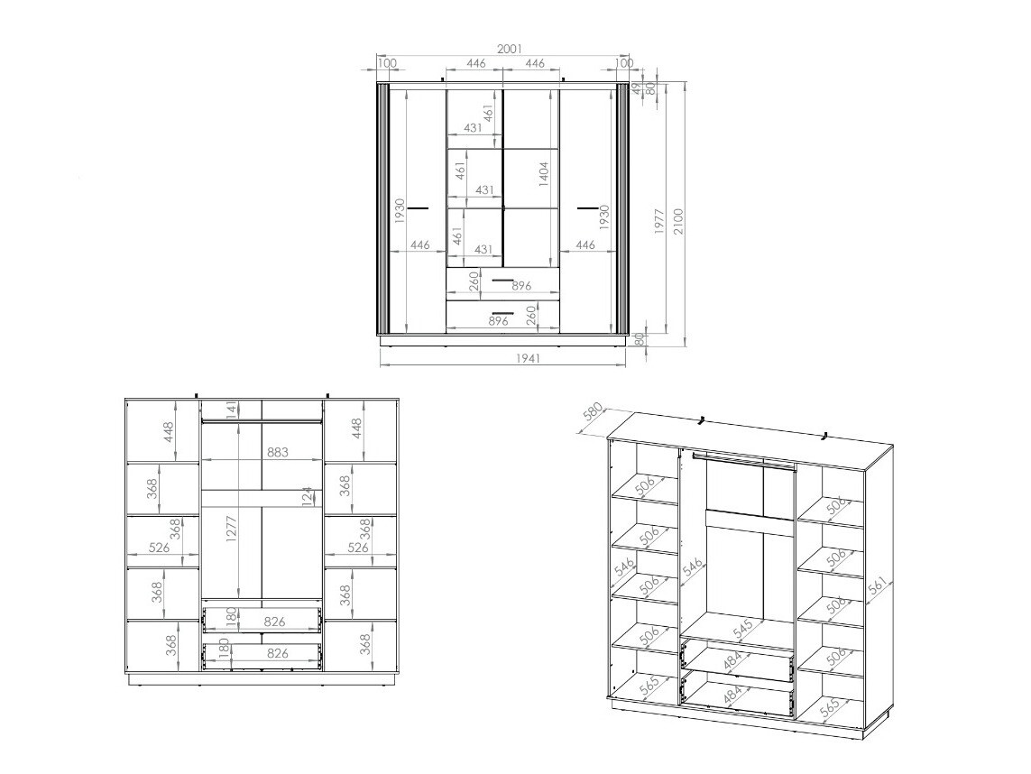 Kledingkast Livluo 100