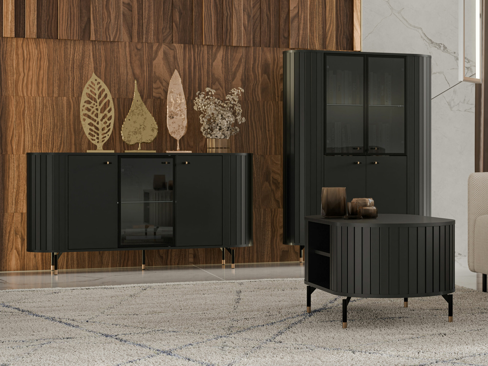 Woonkamerset Novmono 111 (Zwart)