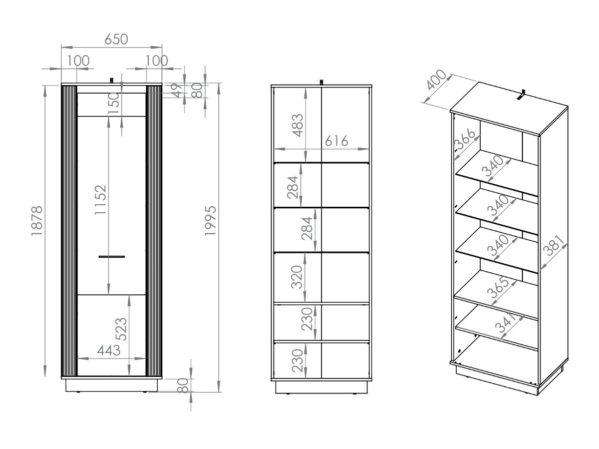 Boekenkast Livluo 111