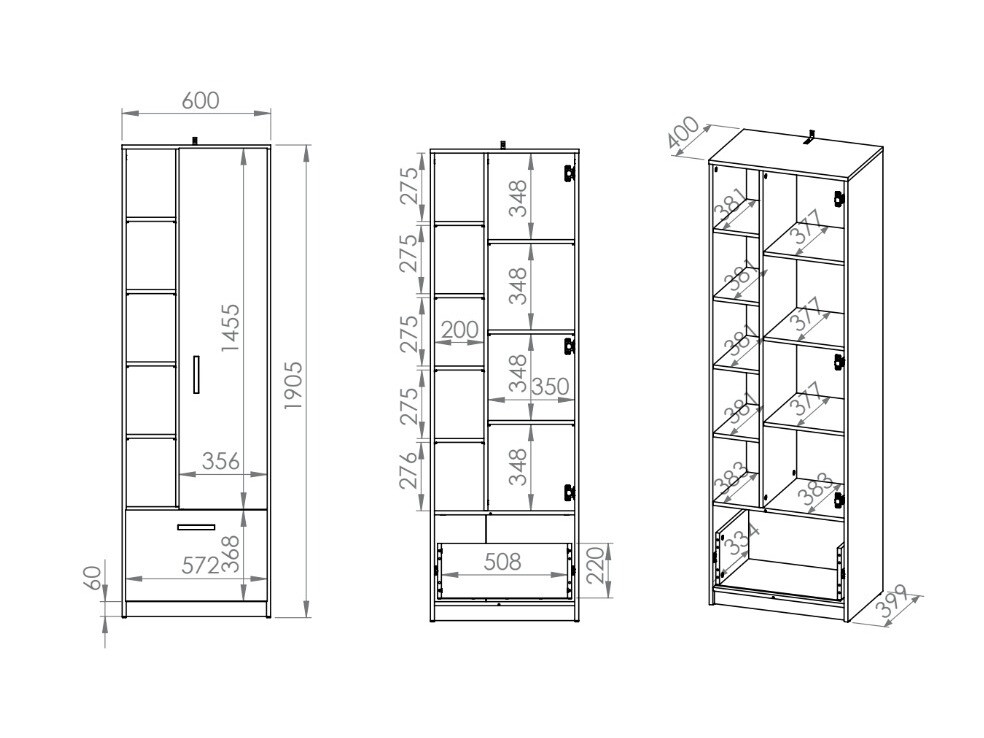 Boekenkast Nucavu 102