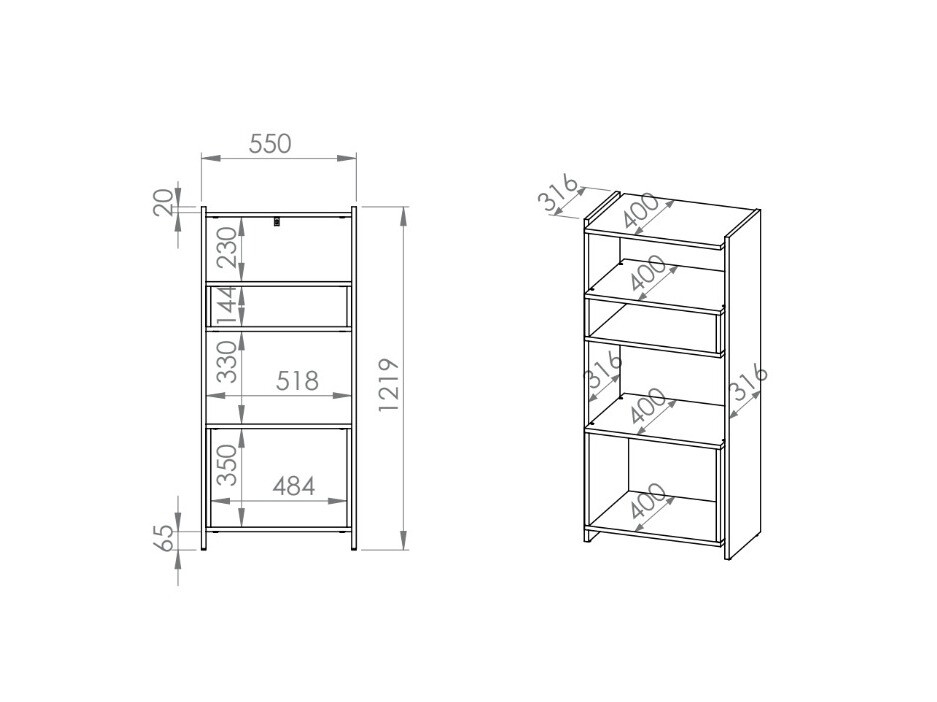 Boekenkast Madison 177
