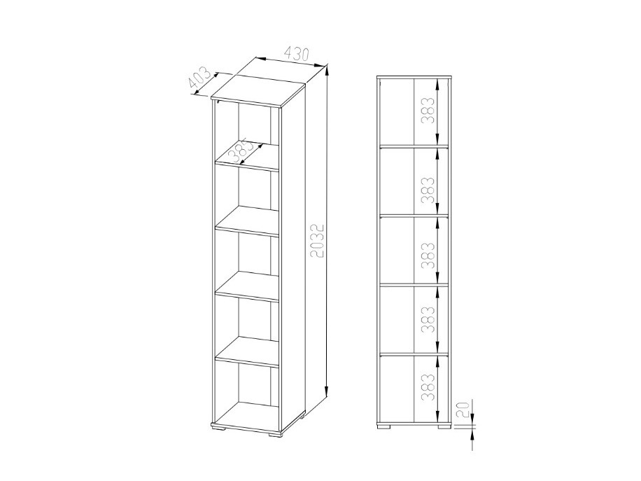 Boekenkast Tolbelo 105