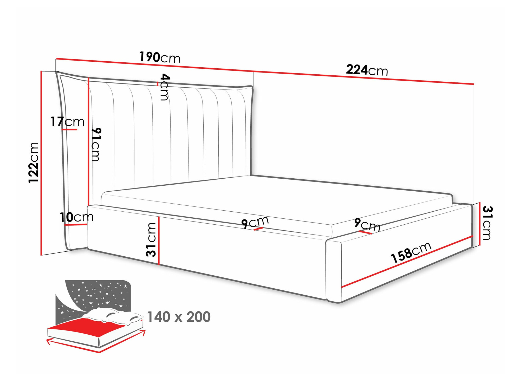 Bed Comfivo 382 (Paros 1)