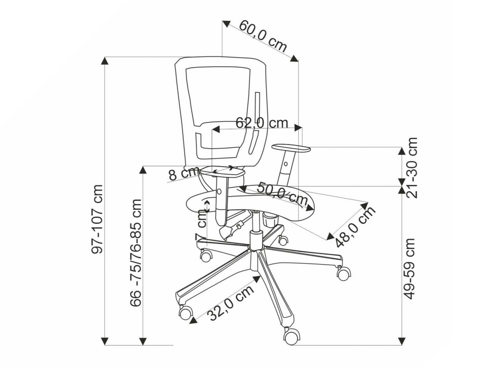 Bureaustoel Houston 1866