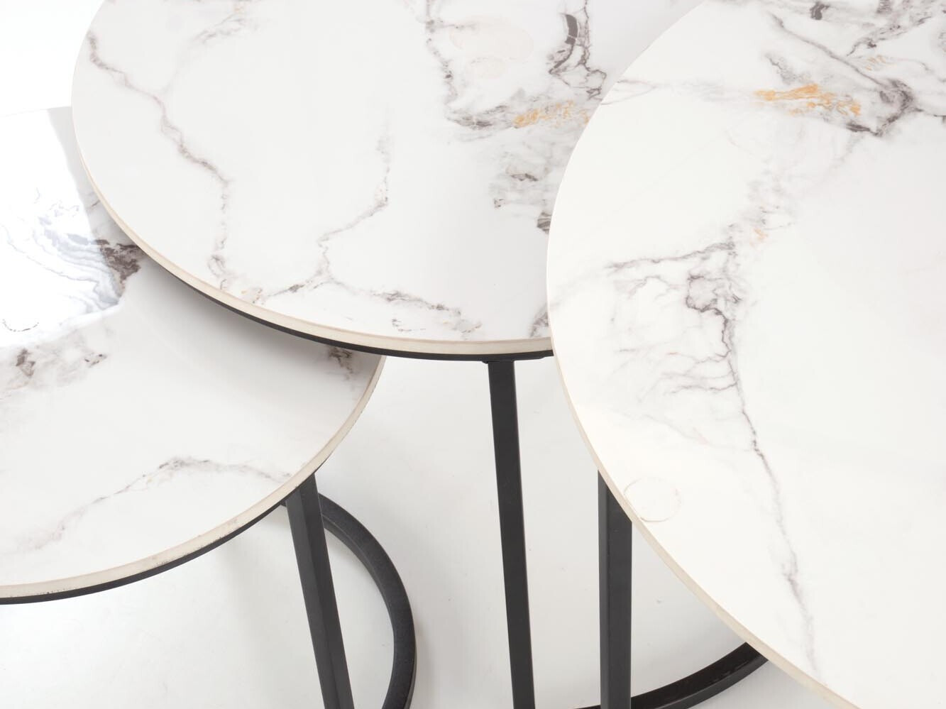 Salontafel set Houston 1884 (Zwart + Wit marmer)