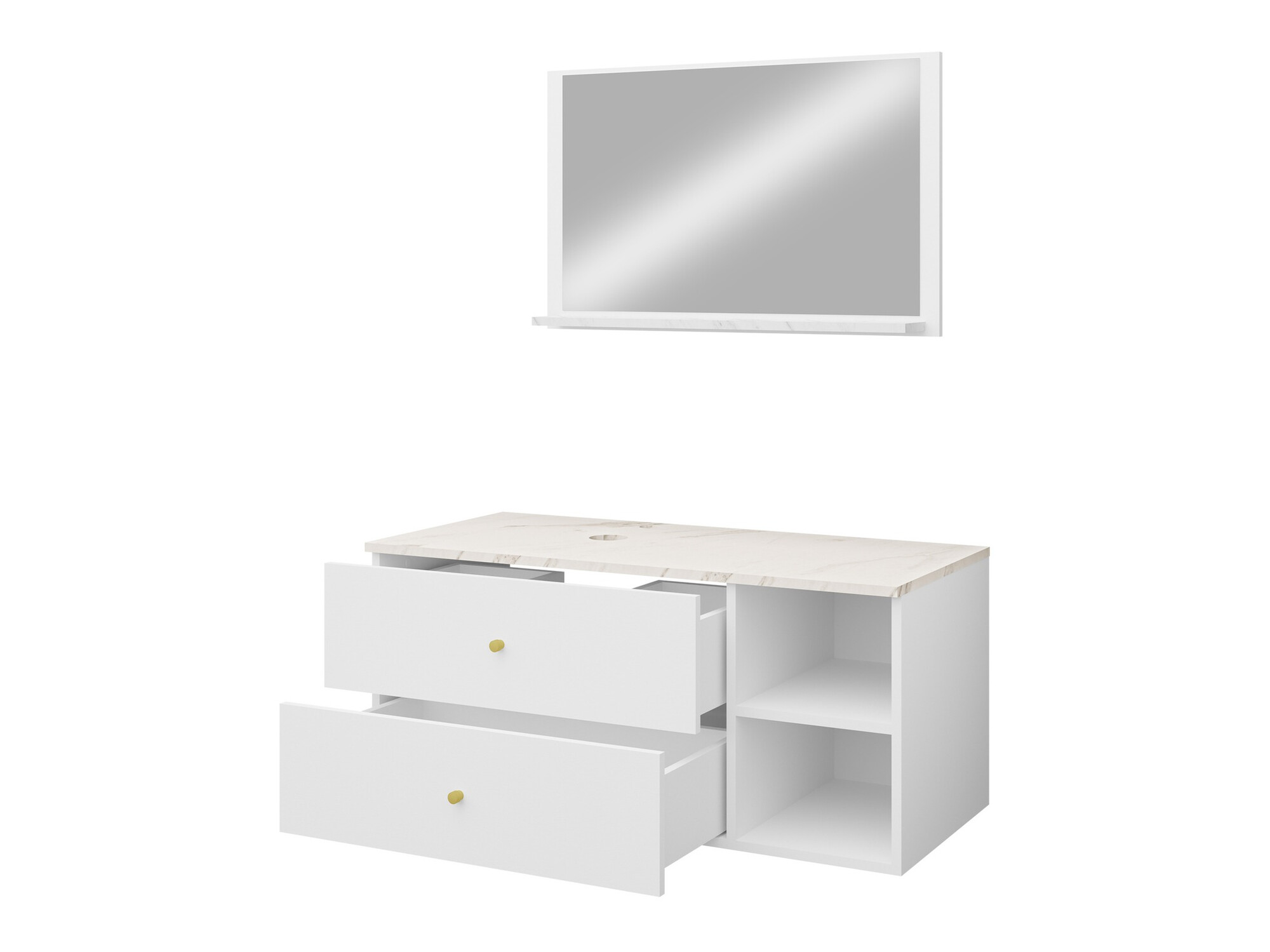 Badkamerset Ophruvi 100 (Notenhout)