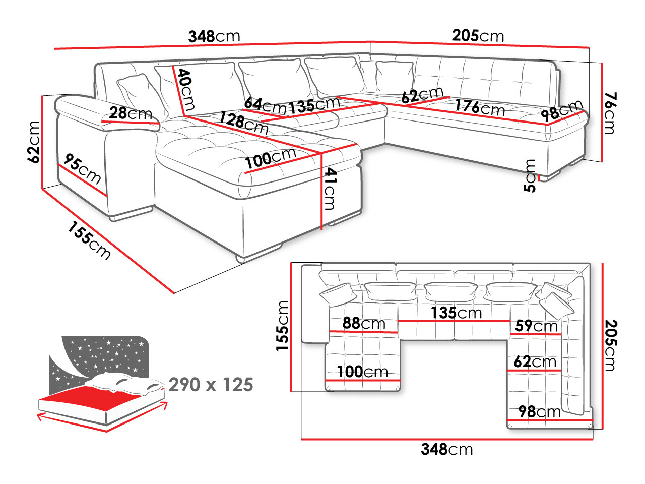 Hoekbank Comfivo 180 (Sicuro 35 + Sempre 6)