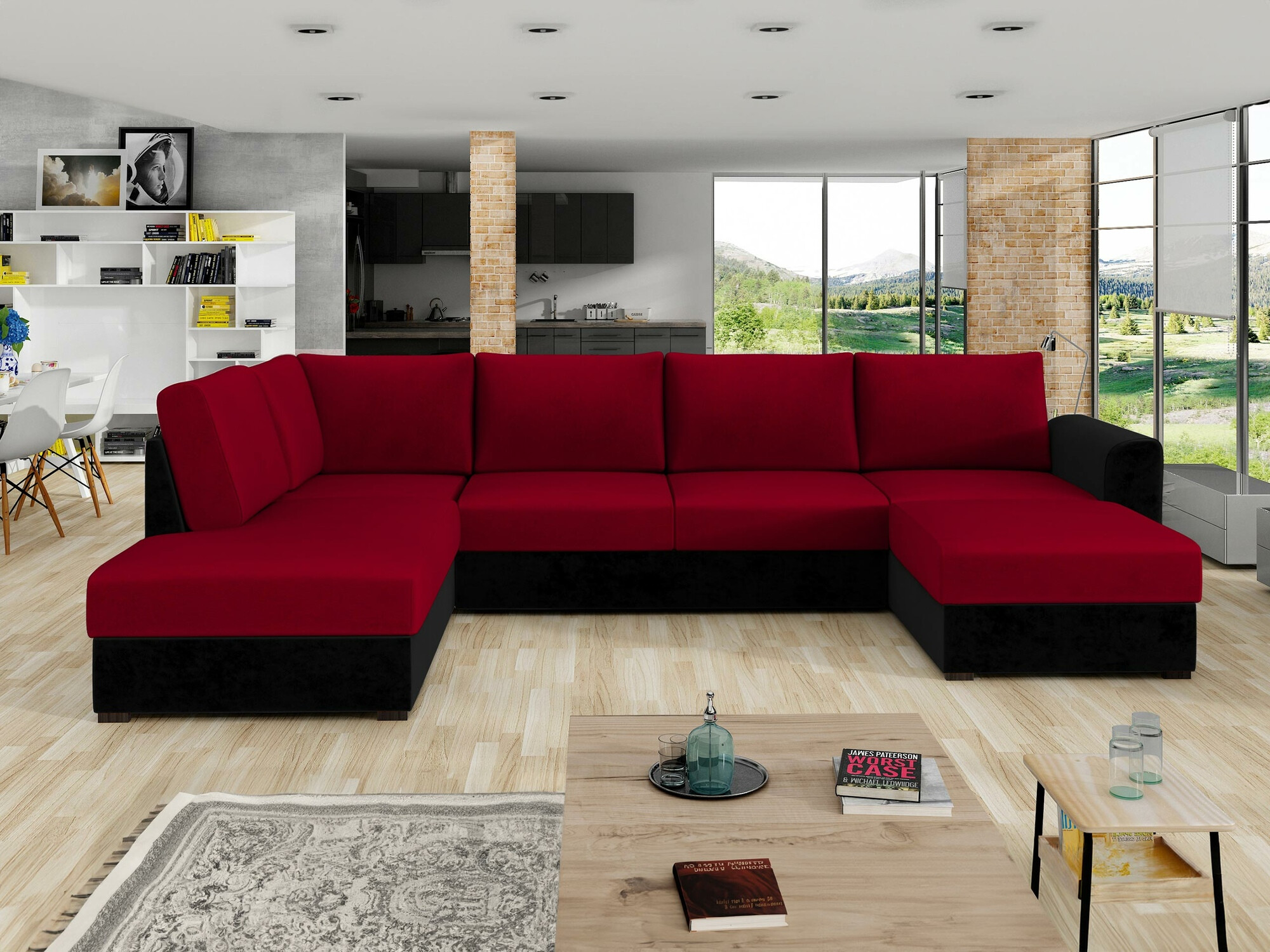 Hoekbank Comfivo Flumen (Magic Velvet 2219 + Venus Velvet 2926)