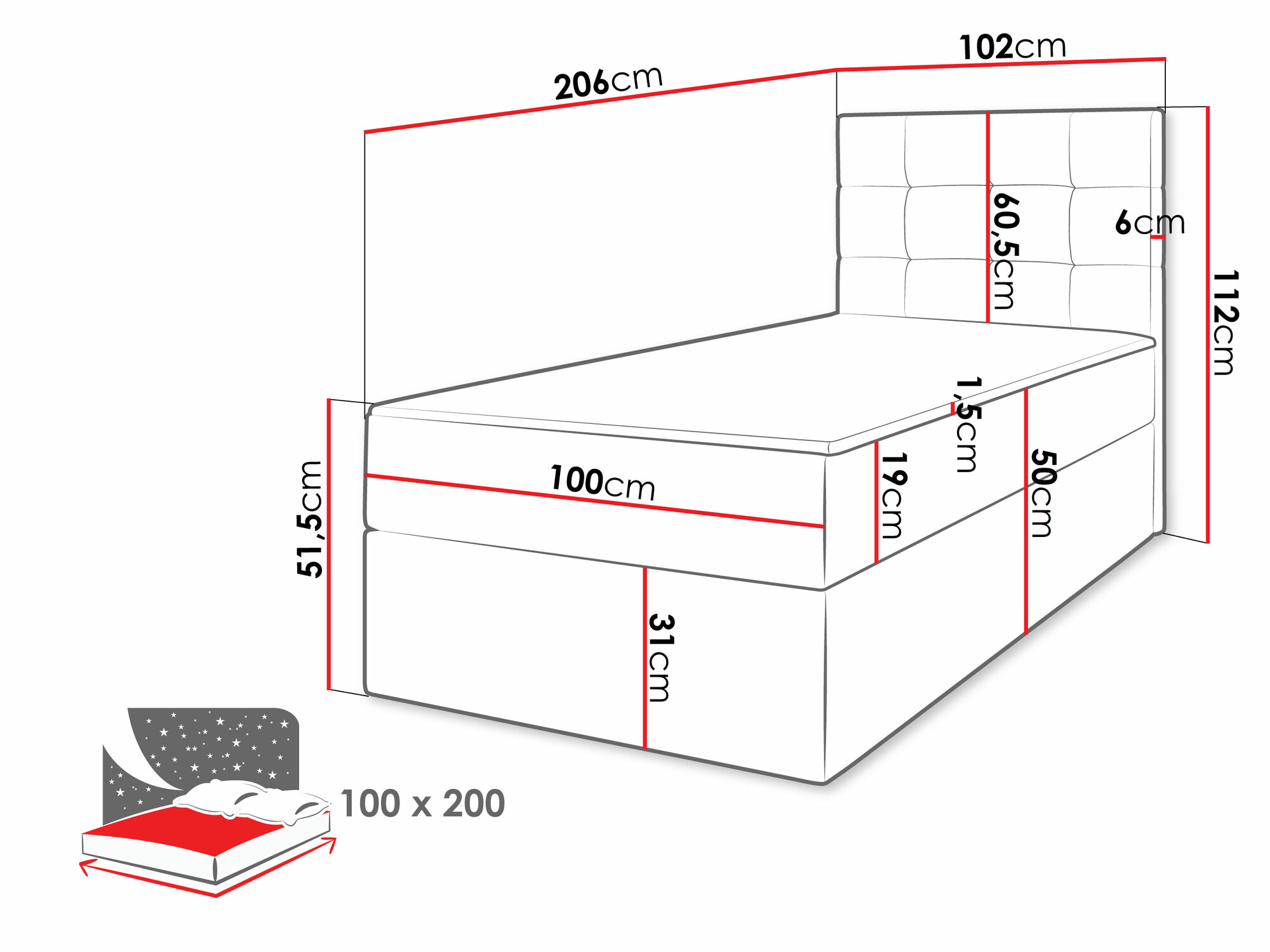 Boxspring Comfivo Osculum II (Polo 872)