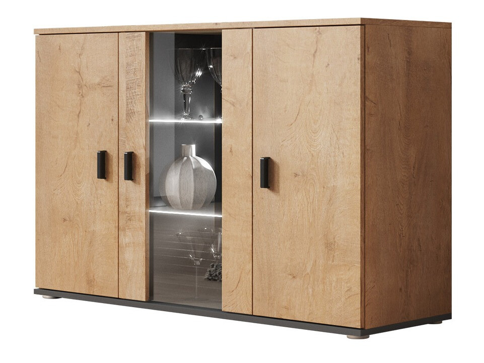 Dressoir Tornola 106 (Lefkas eik + Zwart)