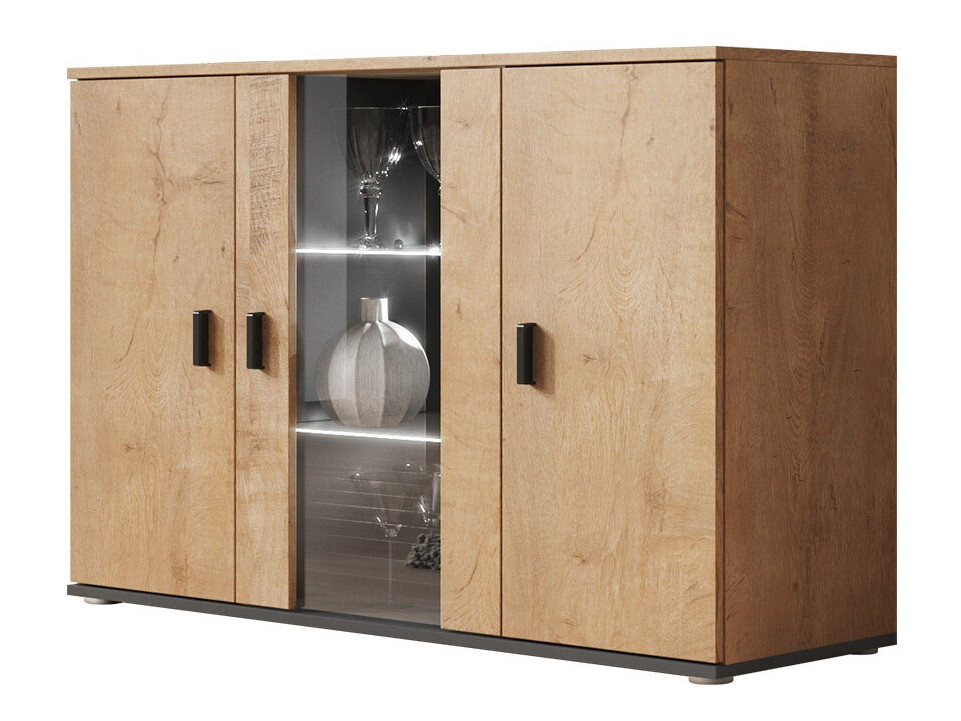 Dressoir Tornola 106 (Lefkas eik + Zwart)