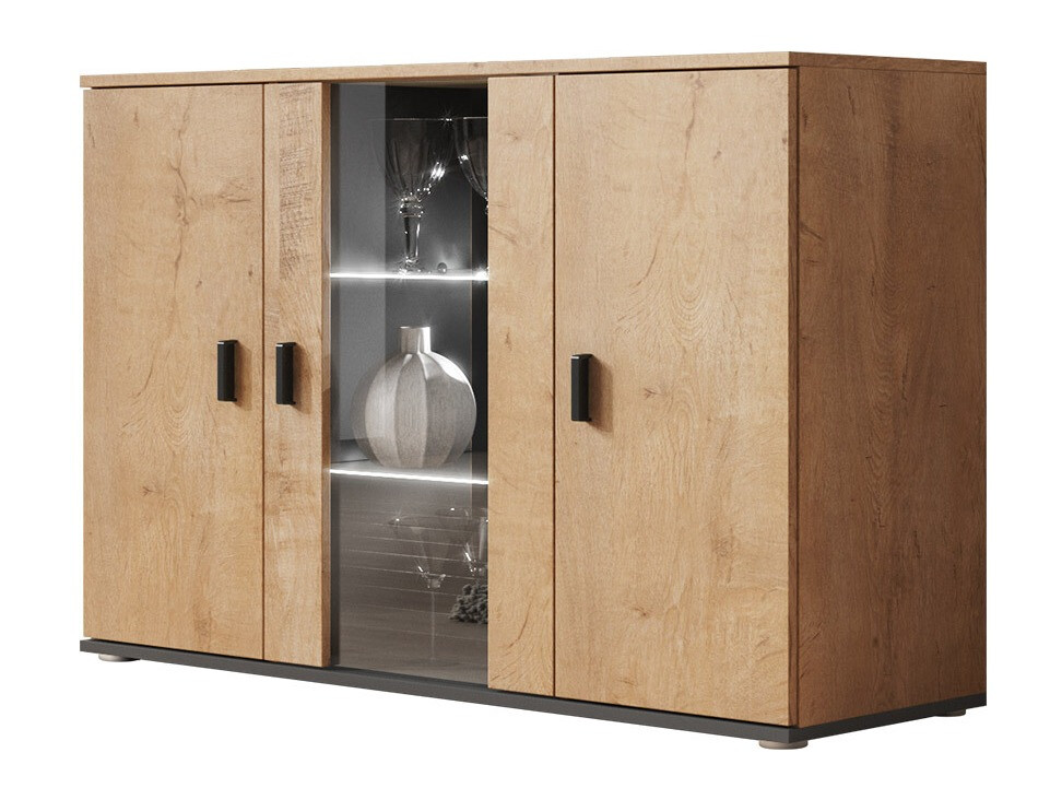 Dressoir Tornola 106 (Lefkas eik + Zwart)