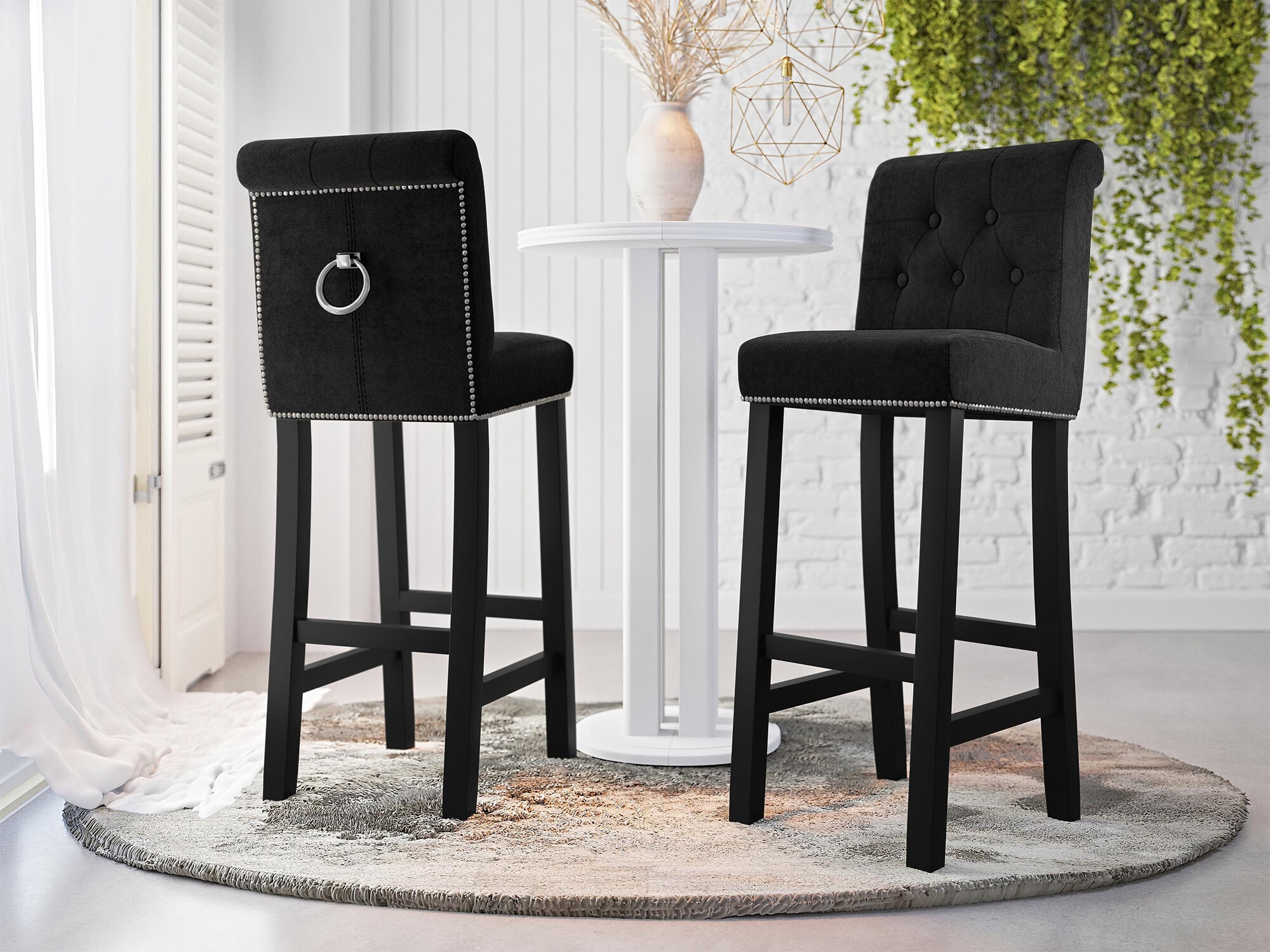 Barkruk Jackson 100 (Zwart + Magic Velvet 2219)