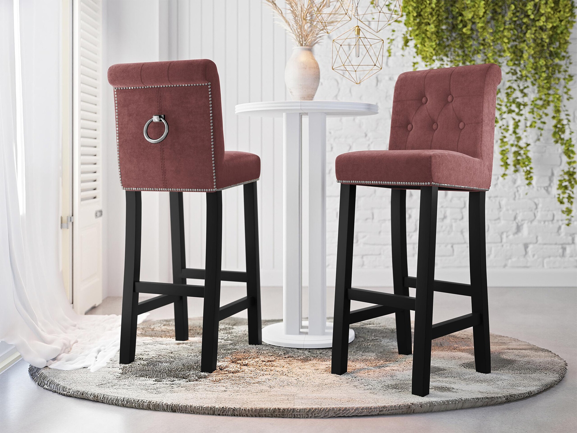 Barkruk Jackson 100 (Zwart + Magic Velvet 2258)
