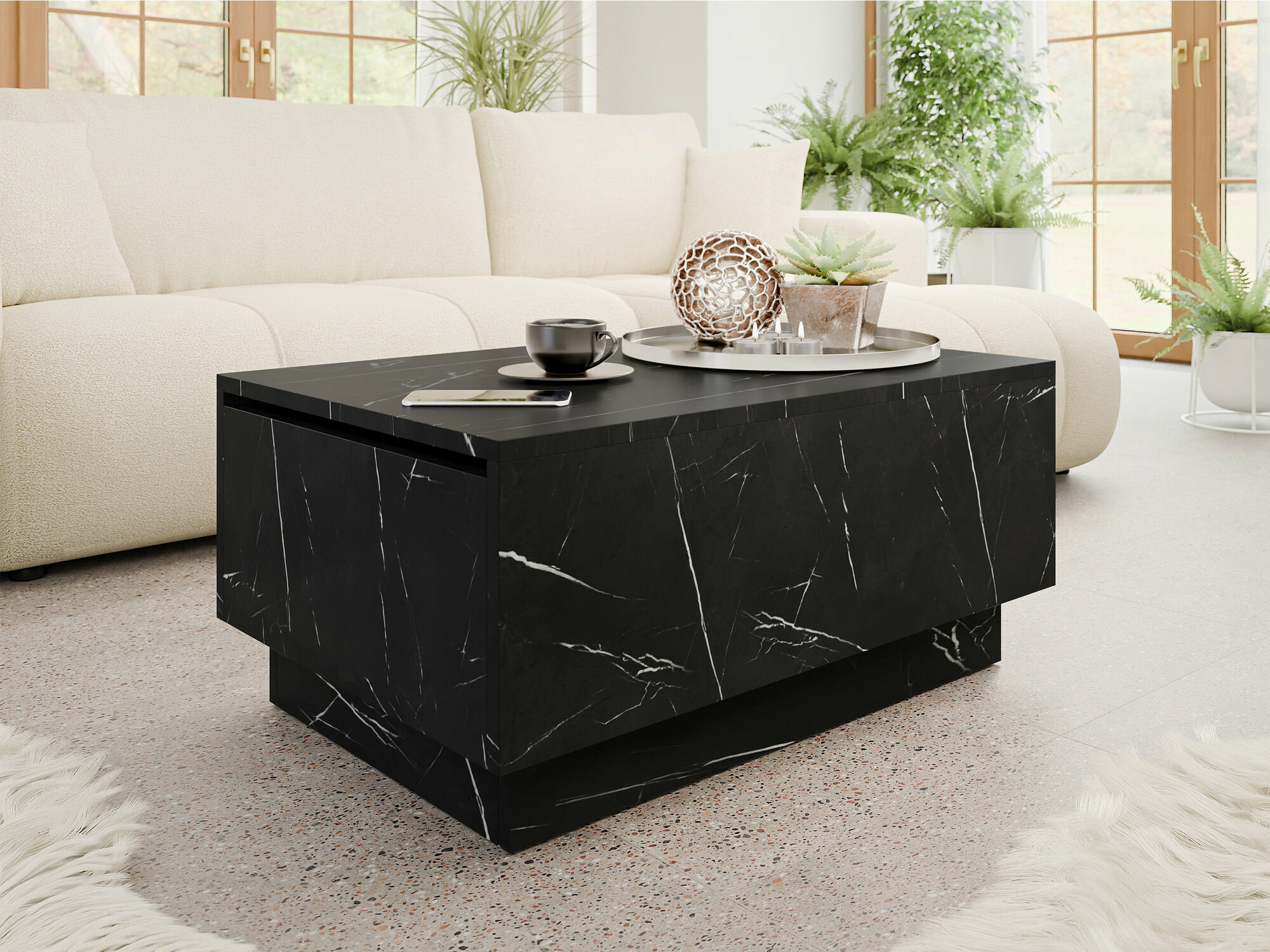 Salontafel Goodyear 134 (Zwart marmer)