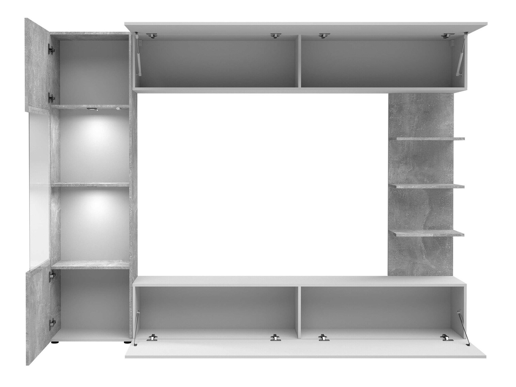 Woonkamerset Comfivo 210 (Kasjmier + Eiken)